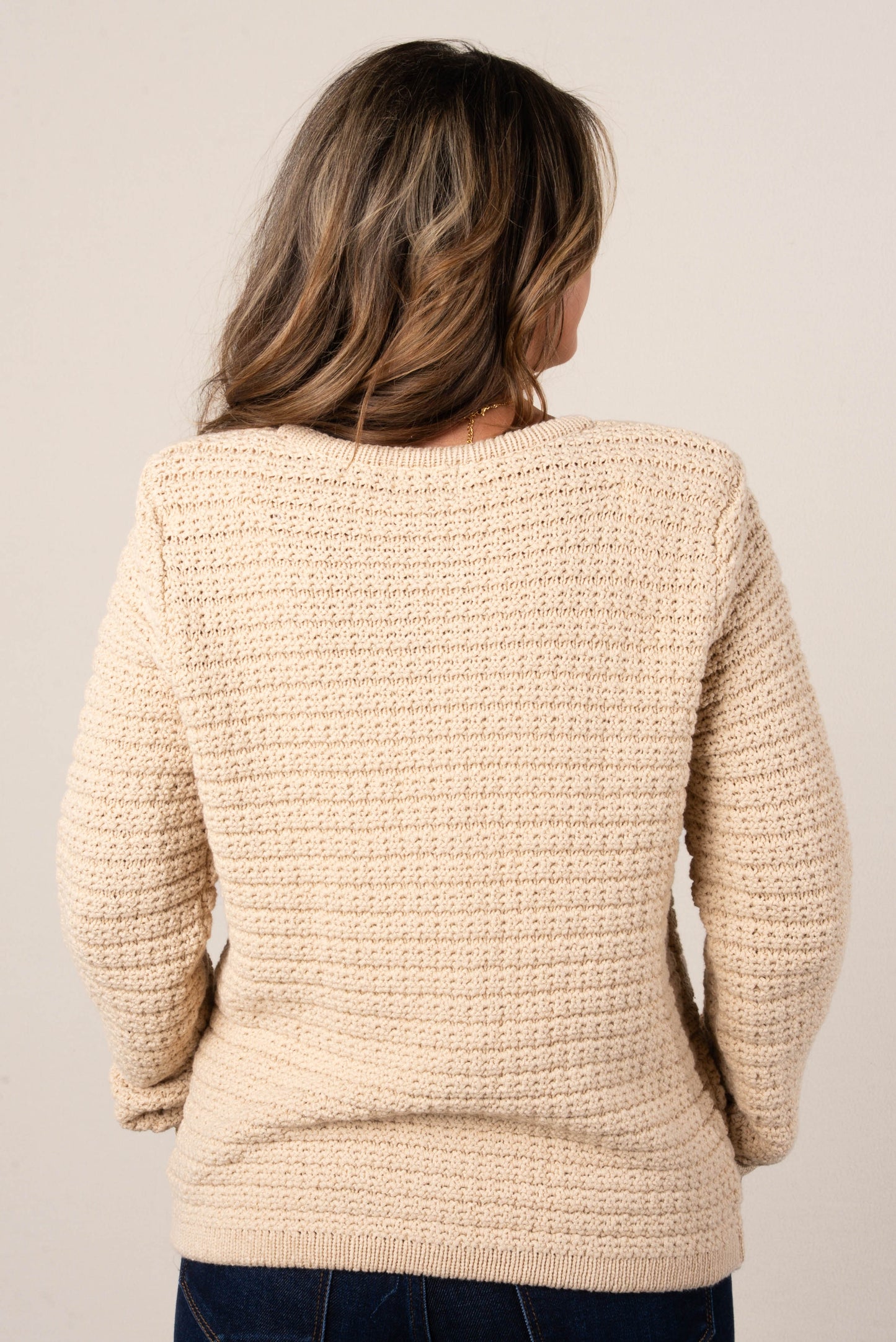 Textured Knit Button Up Cardigan
