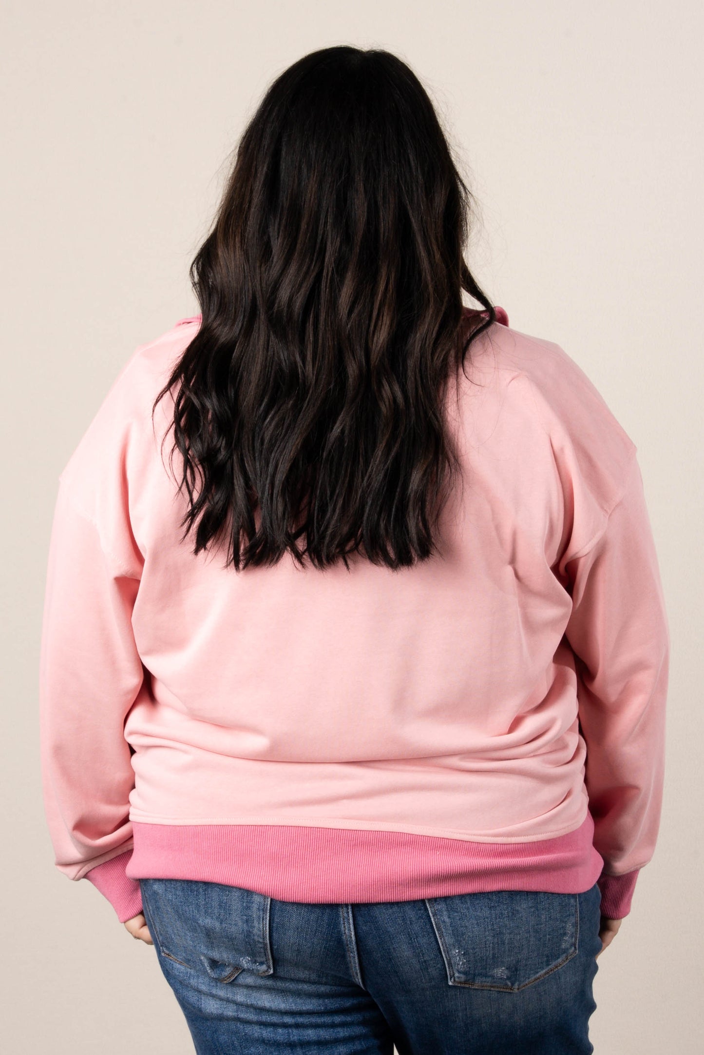 Color Block Half Zip Pullover