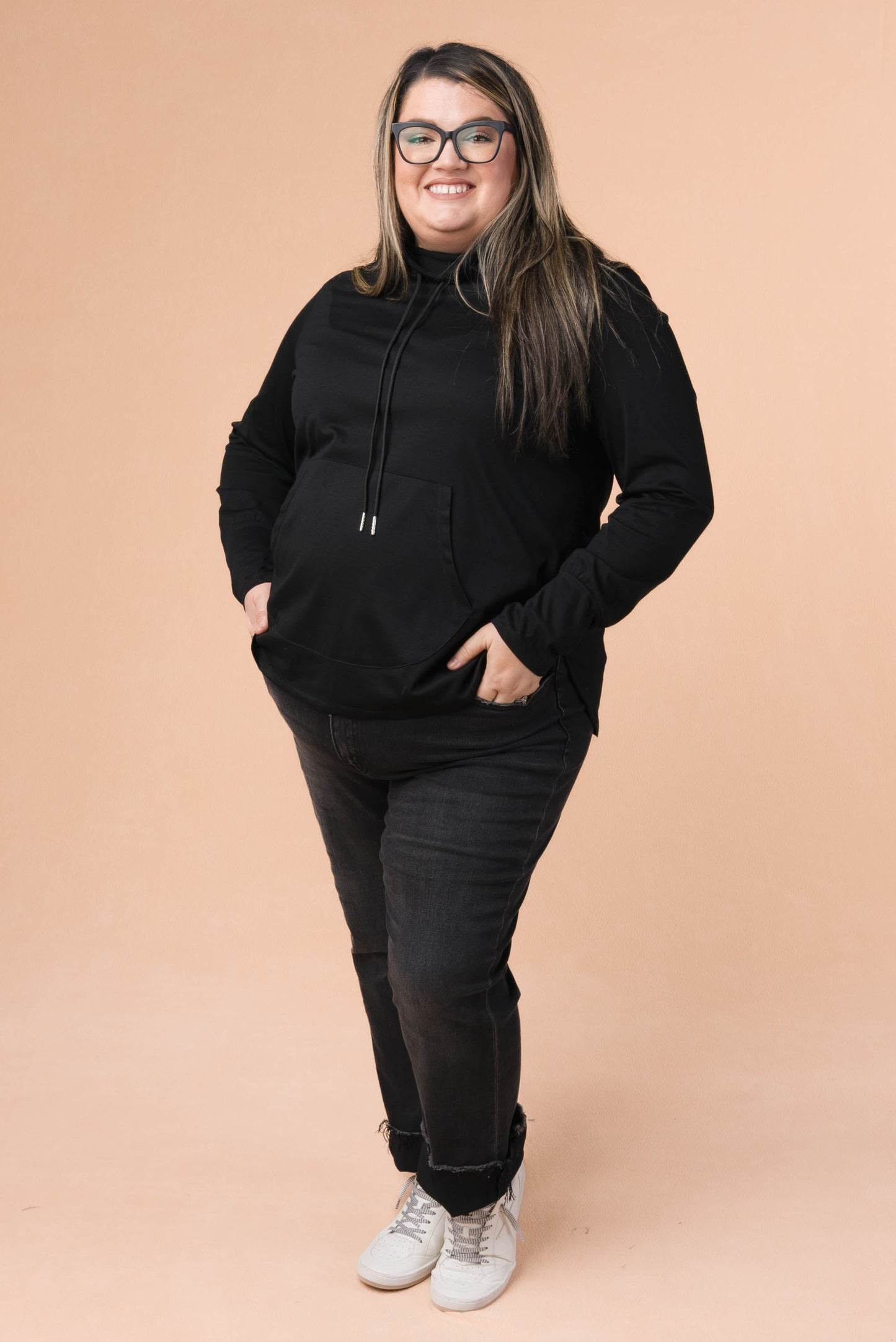Thumbhole Cuff Hooded Pullover