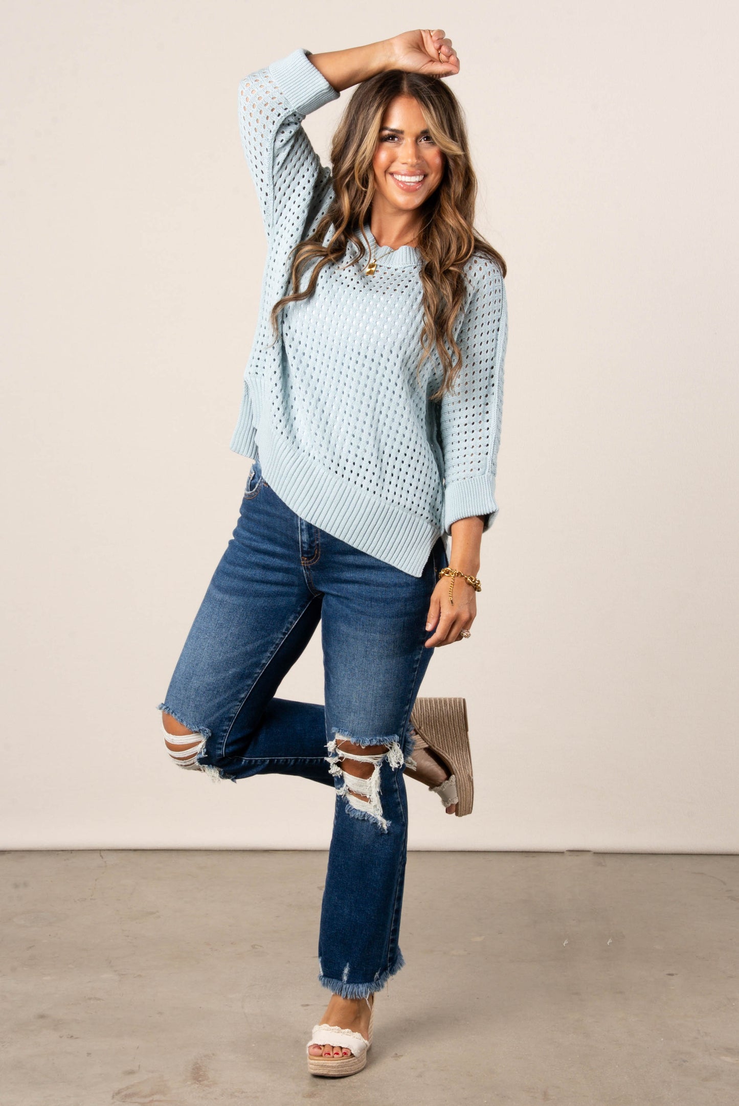 Open Knit Sweater