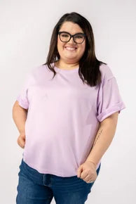 Waffle Knit Cuffed Sleeve Top