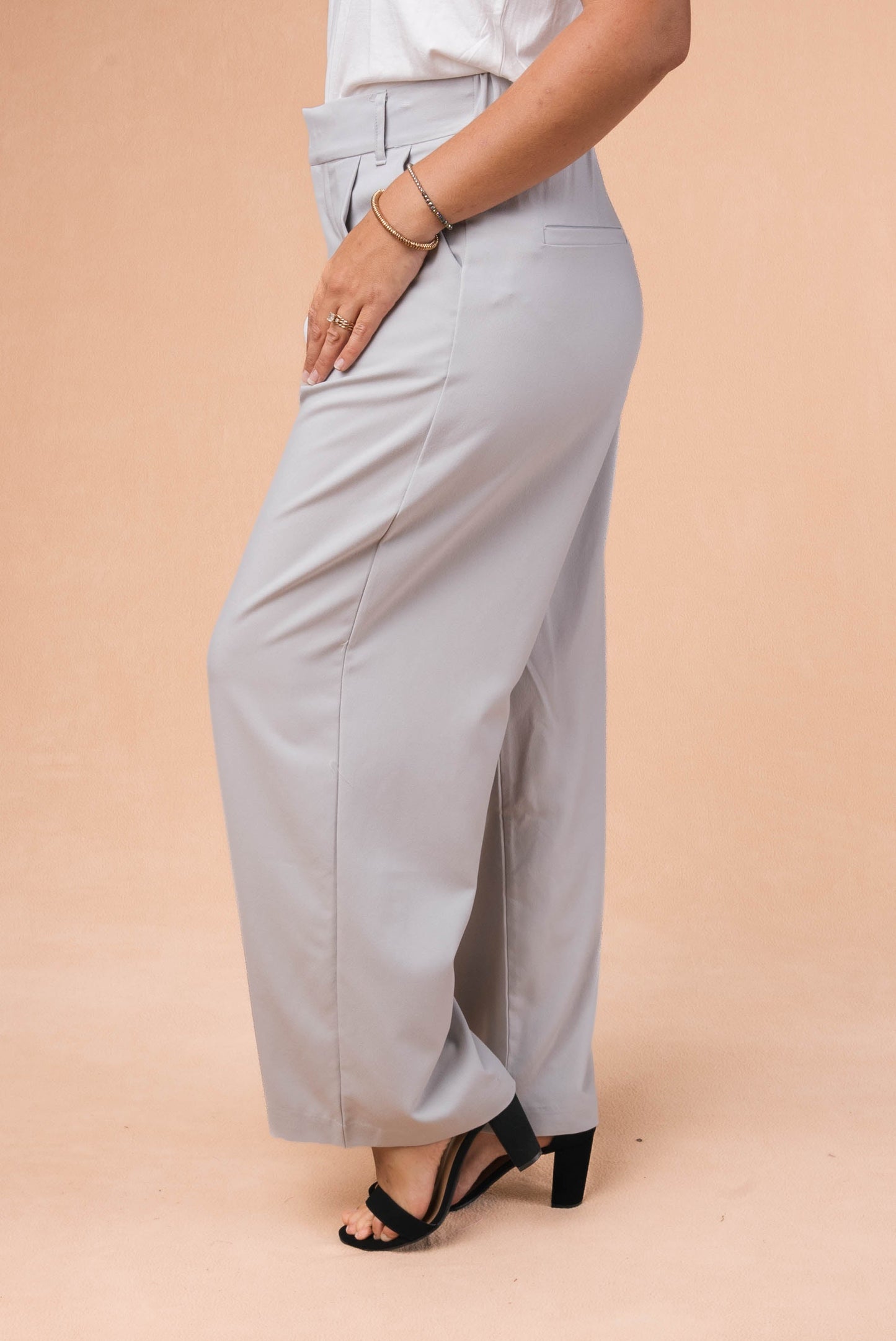 sku32541 | High Waist Front Pleat Trouser Pants *Final Sale*
