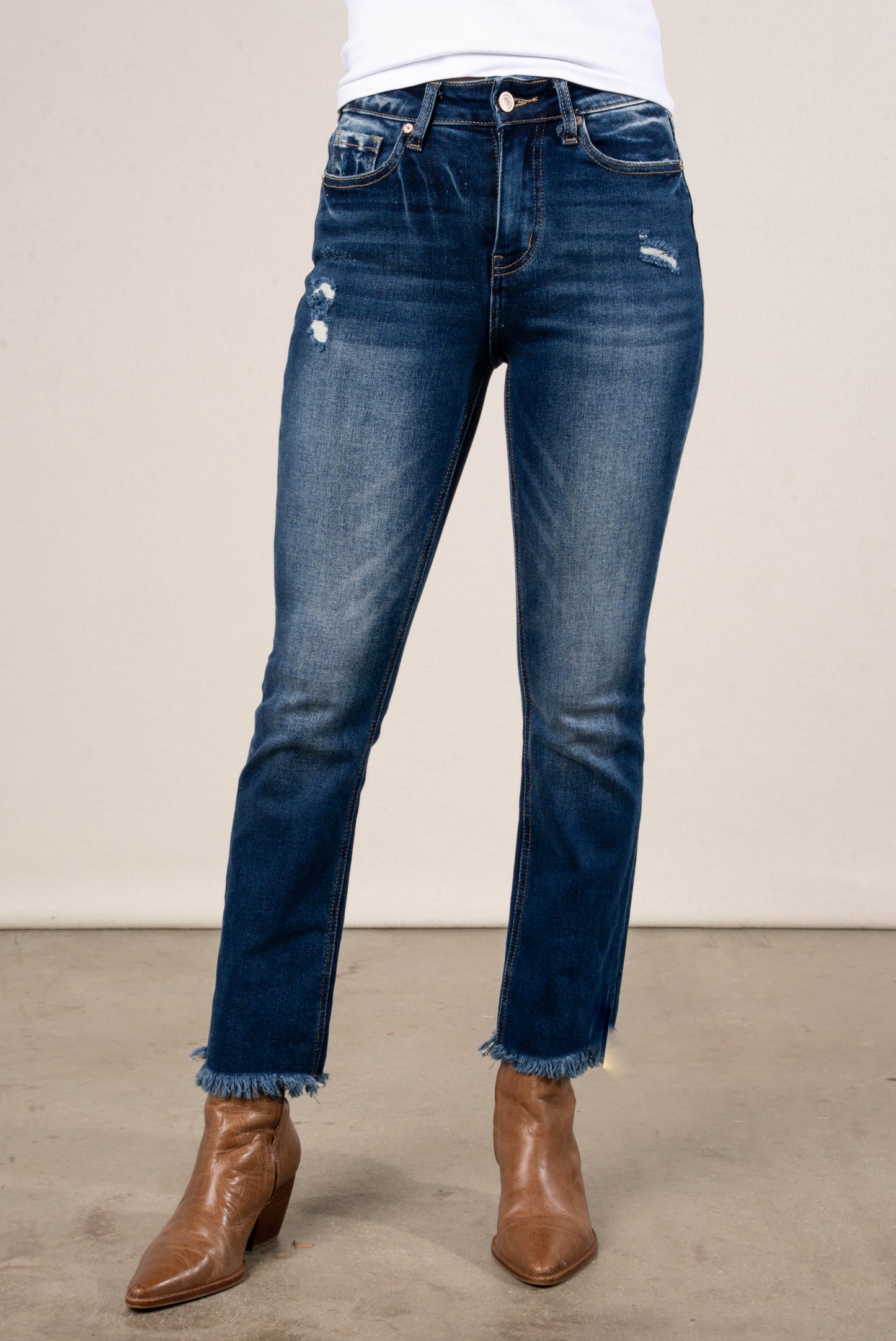 Zenana | Layla High Rise Crop Straight Leg Jeans