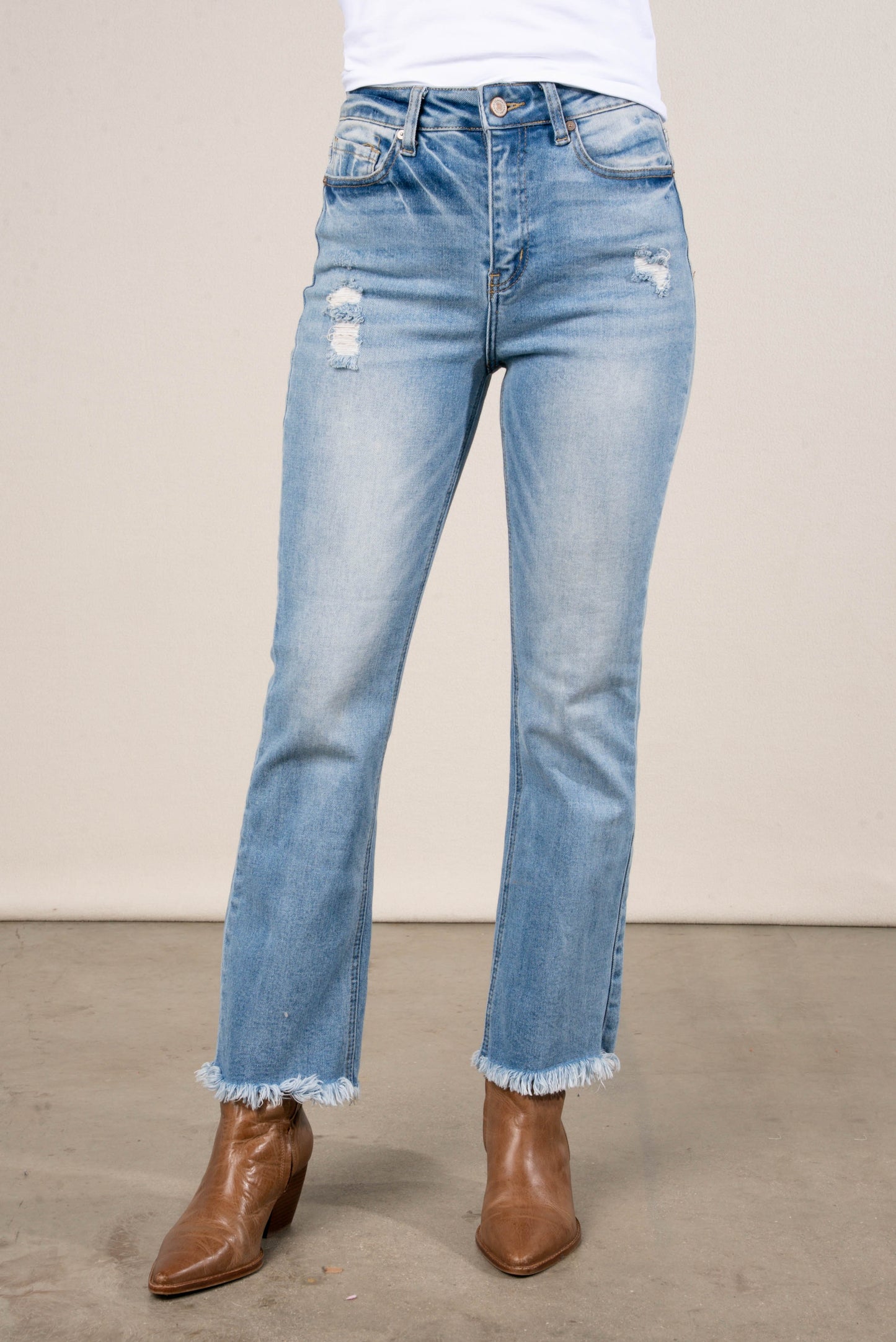 Zenana | Layla High Rise Crop Straight Leg Jeans