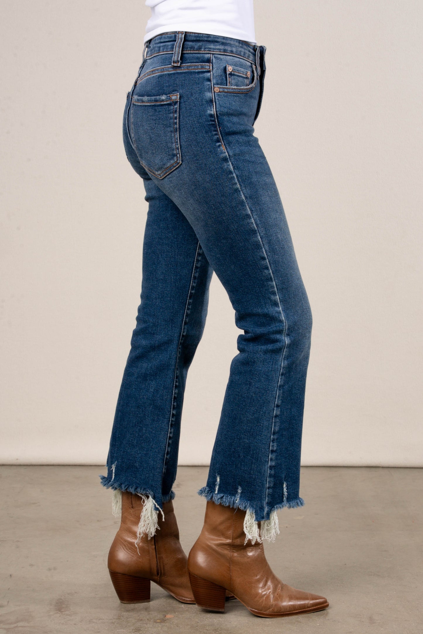 Zenana | Piper High Rise Crop Kick Flare Jeans