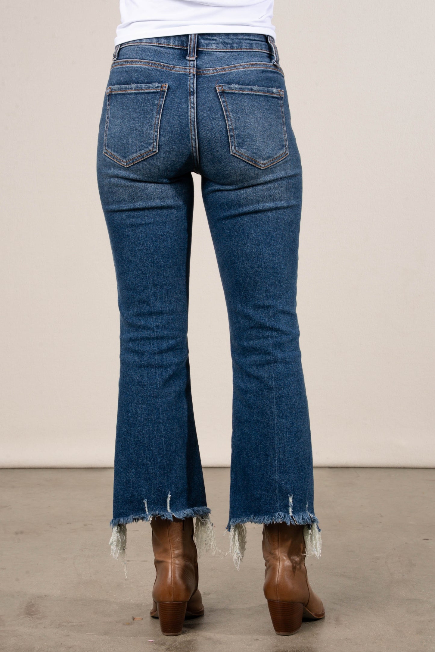 Zenana | Piper High Rise Crop Kick Flare Jeans