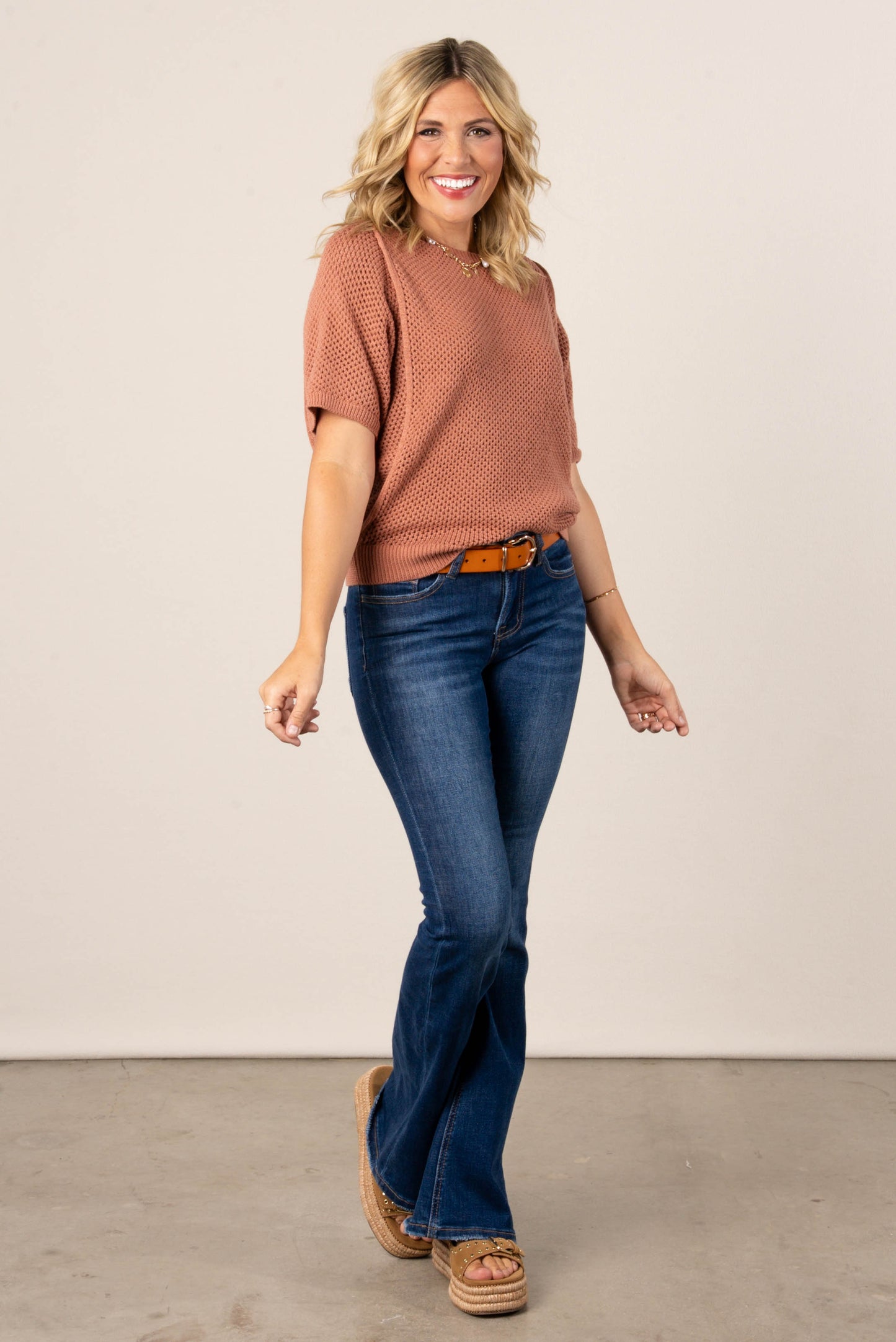 Open Knit Dolman Sweater