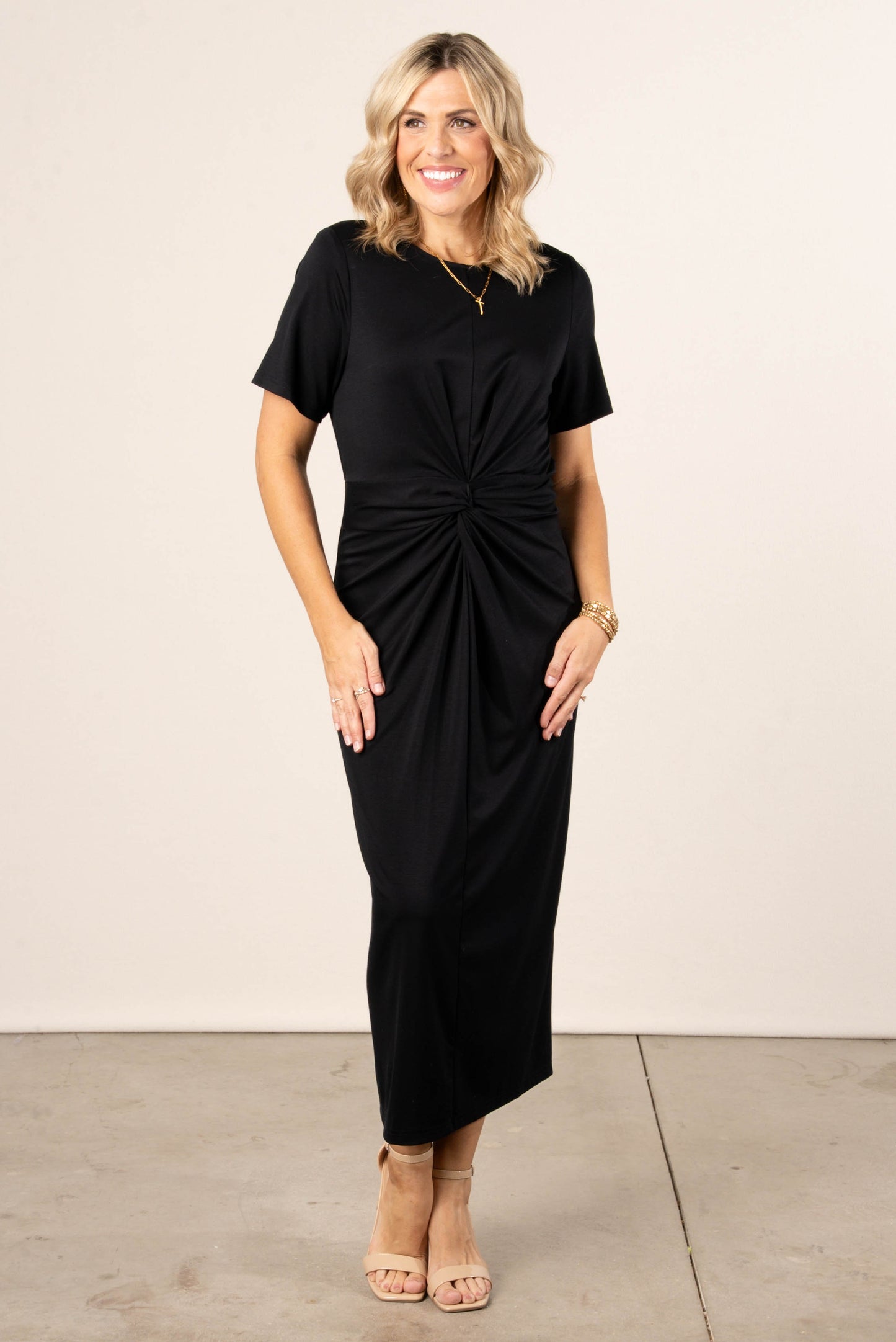 Gathered Waist Midi Dress *Final Sale*