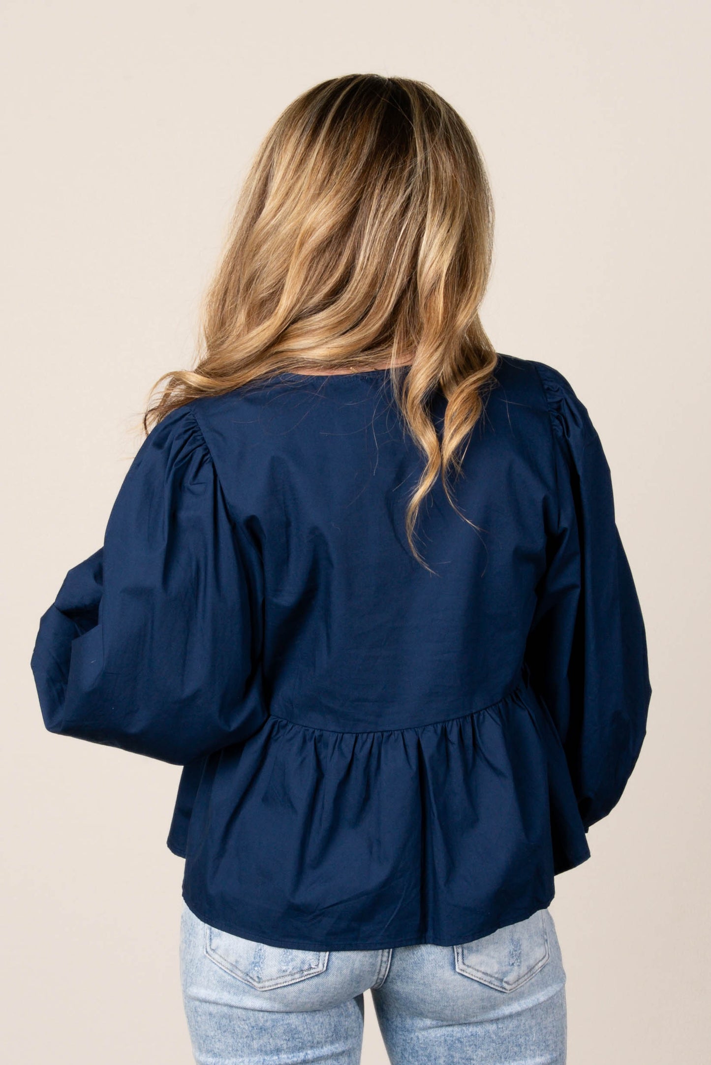 Bow Front Peplum Top