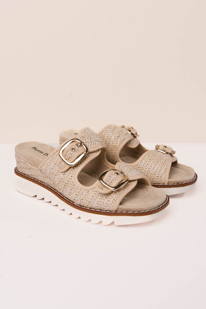Expand Woven Buckle Sandal