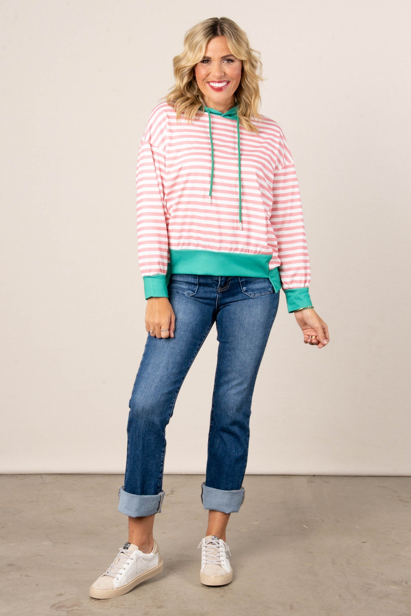 Georgia Mae Striped Hooded Pullover