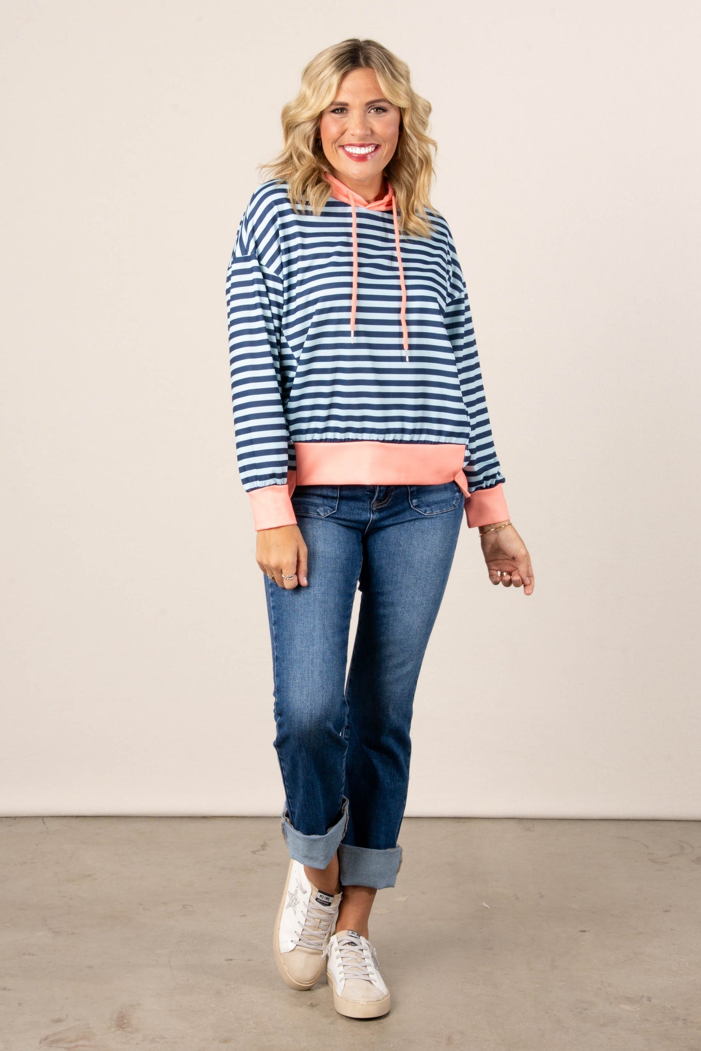 Georgia Mae Striped Hooded Pullover