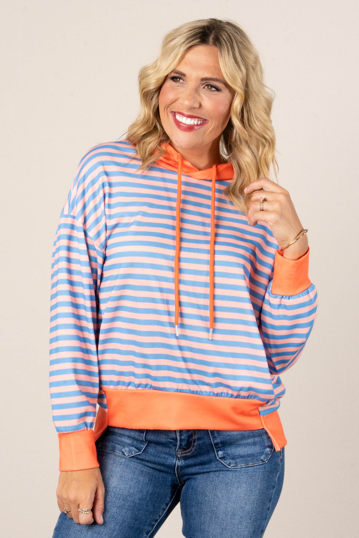 Georgia Mae Striped Hooded Pullover