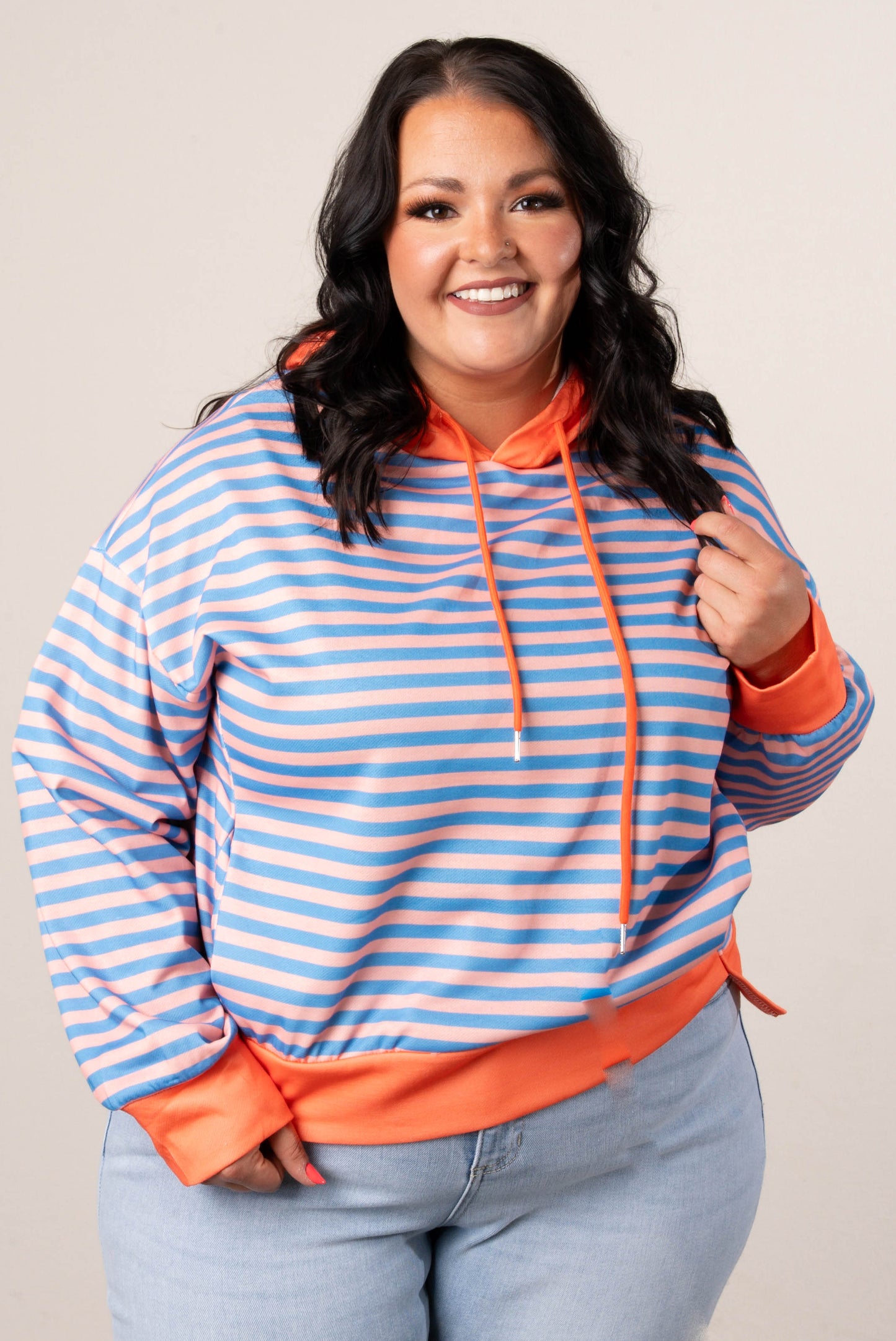 Georgia Mae Striped Hooded Pullover
