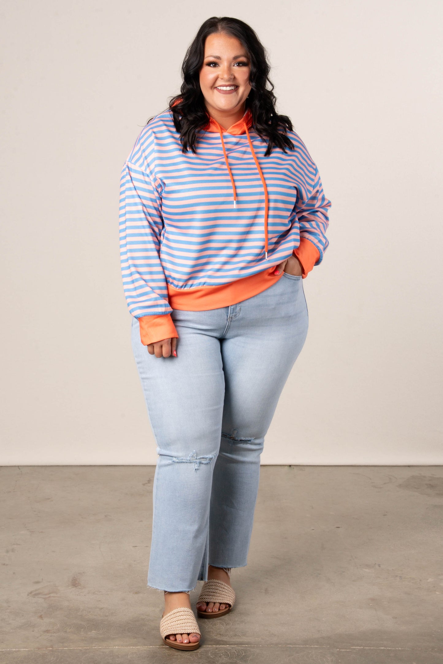 Georgia Mae Striped Hooded Pullover