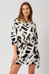 Abstract Poncho Style Dress *Final Sale*