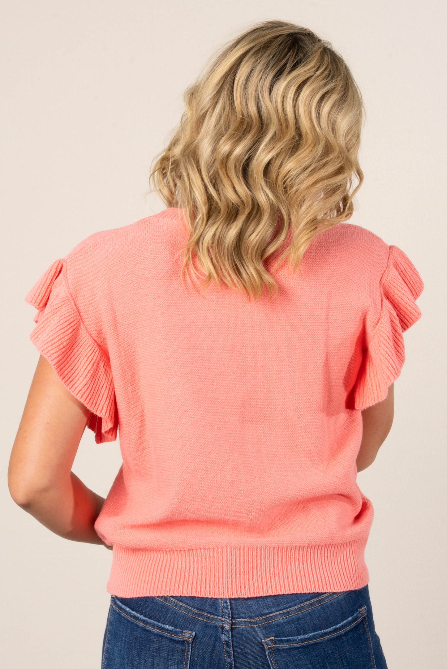 Ruffle Sleeve Sweater