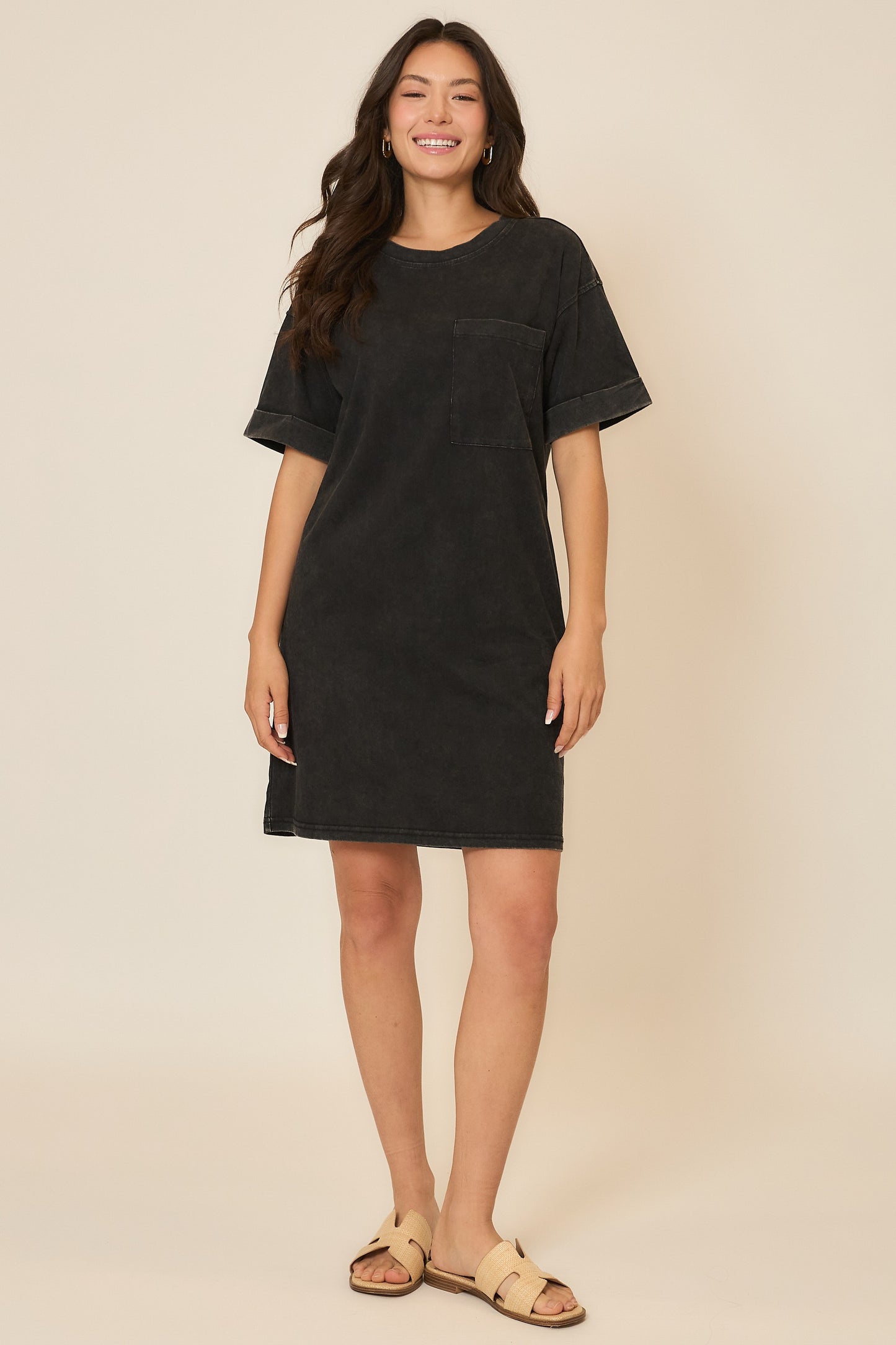 Washed Cotton T-Shirt Dress *Final Sale*