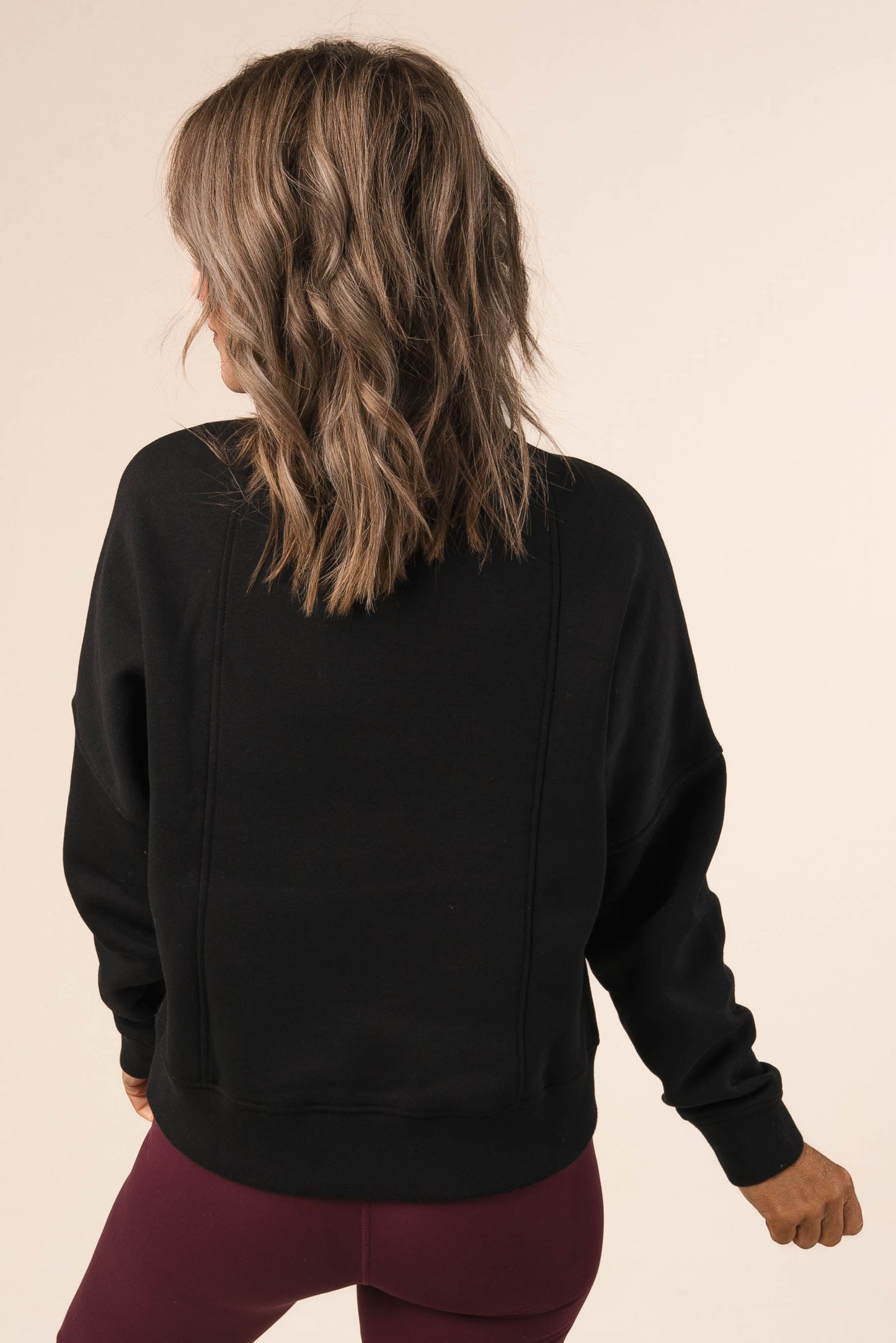 Seamed Half Zip Sweatshirt