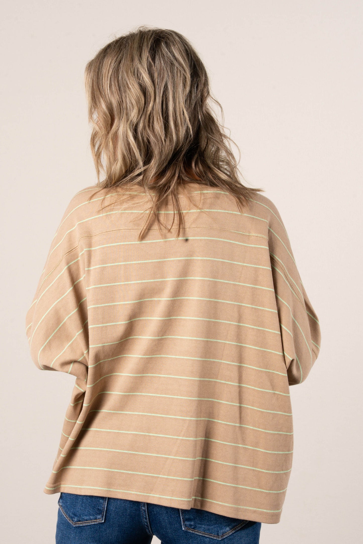 Jersey Knit Striped Dolman Top