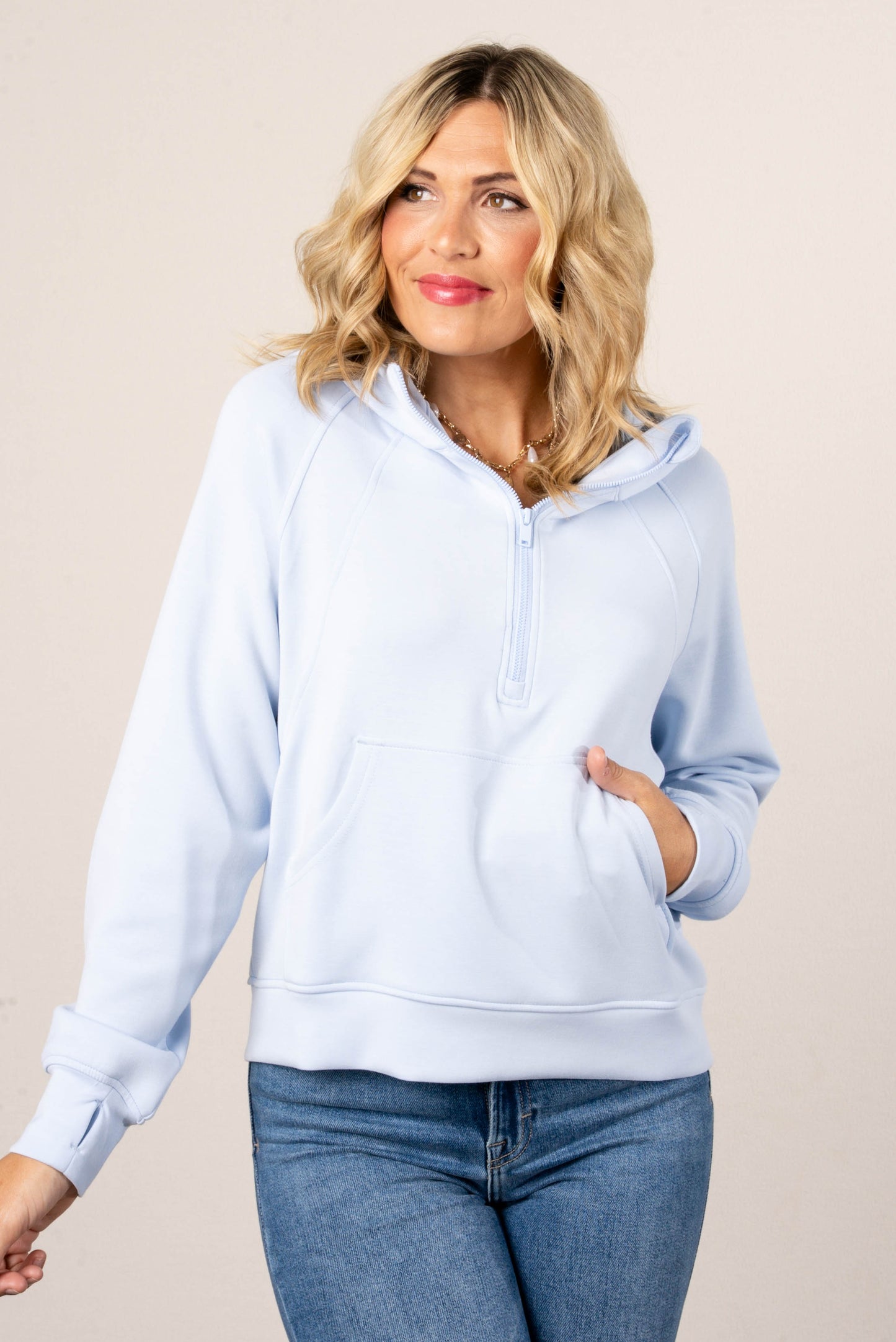 Scuba Half Zip Hooded Pullover