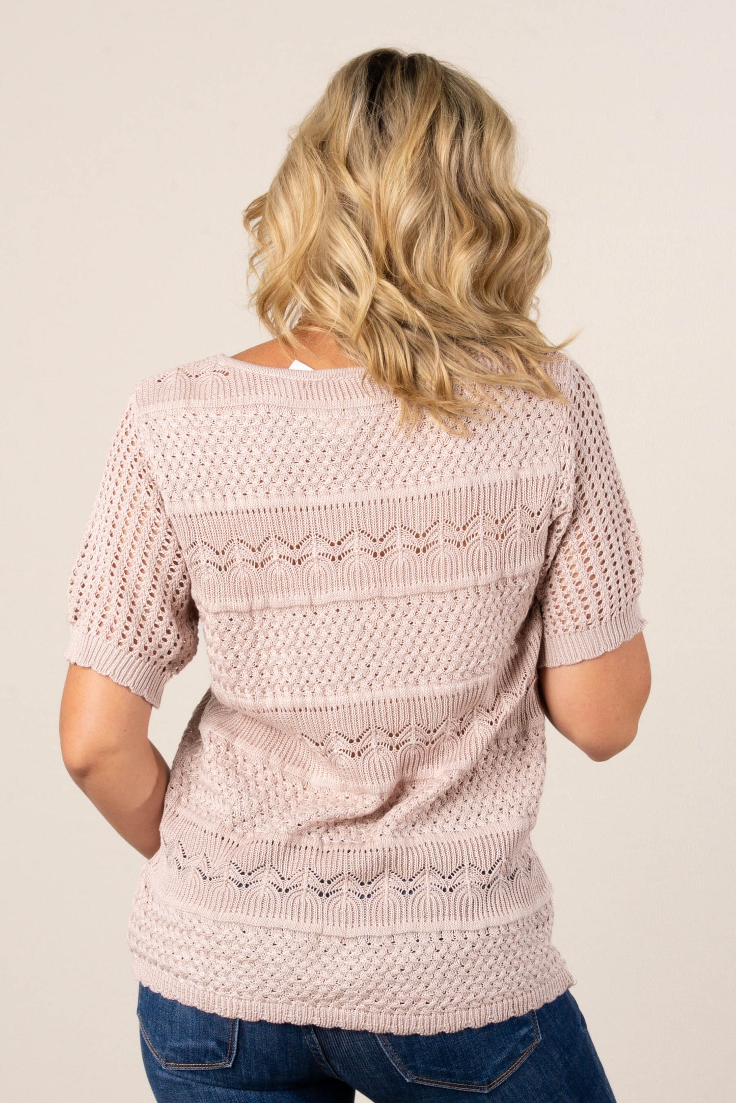 Georgia Mae Lightweight Mixed Knit Sweater