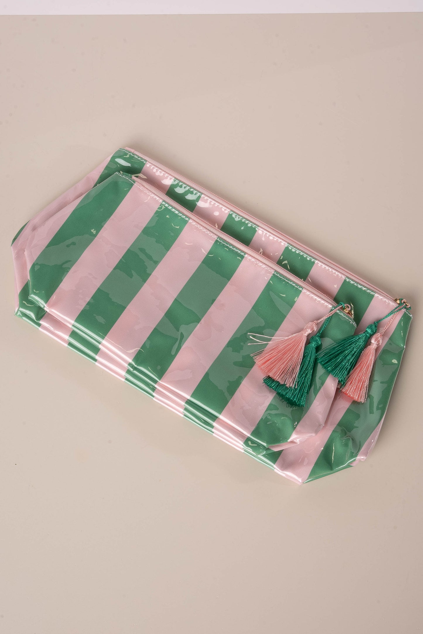 Georgia Mae Striped Makeup Bags - 2 pc
