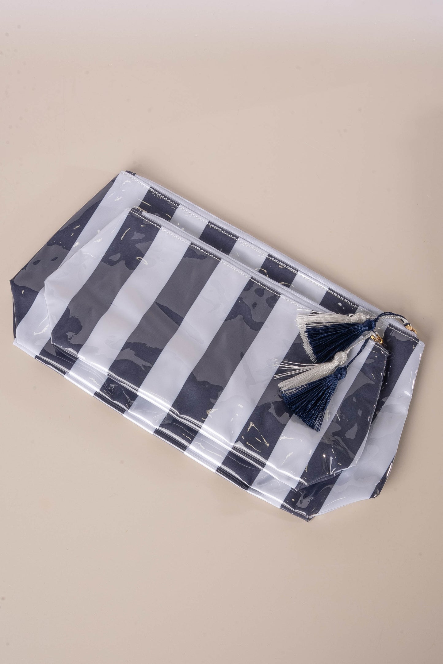 Georgia Mae Striped Makeup Bags - 2 pc