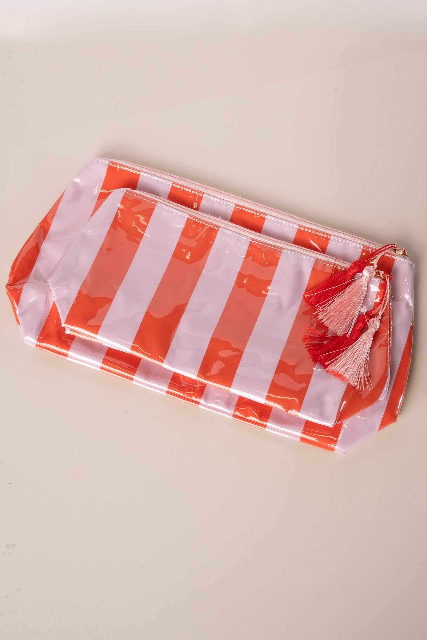 Georgia Mae Striped Makeup Bags - 2 pc