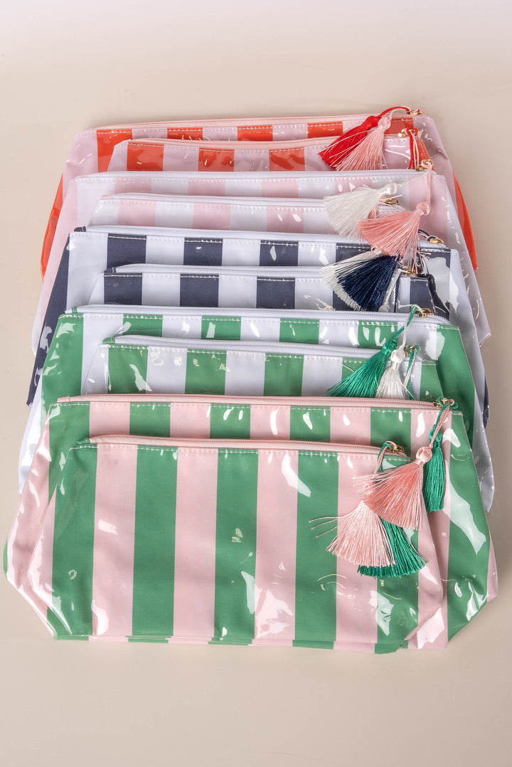 Georgia Mae Striped Makeup Bags - 2 pc