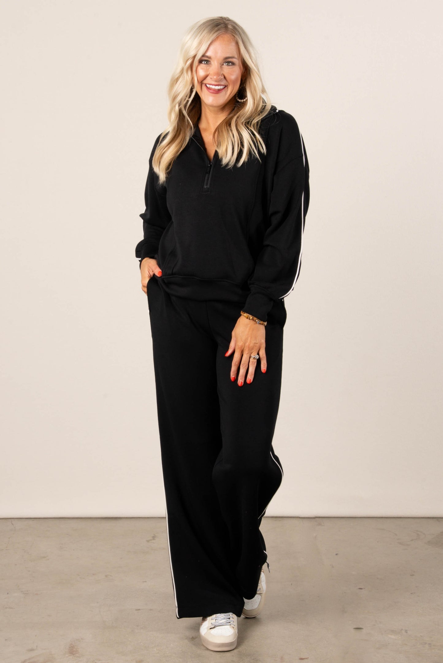 Scuba Piping Detail Loungewear Set