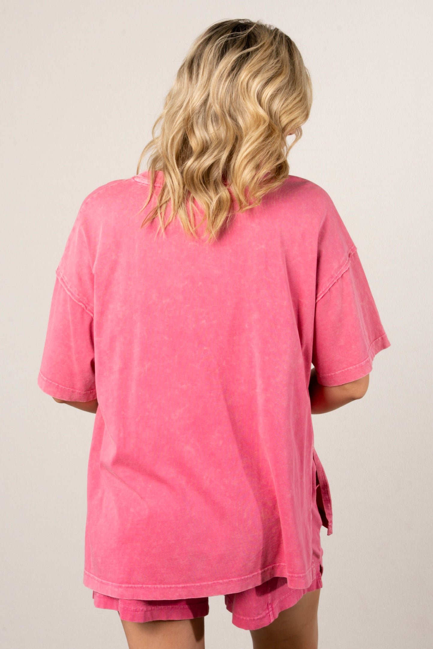 Addy Mae Mineral Washed Tee + Shorts Set