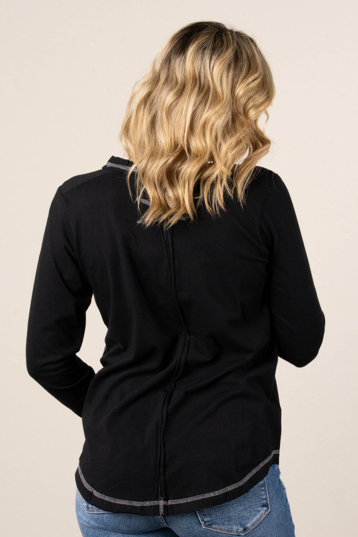 Megan Thumbhole Cuff Henley Top