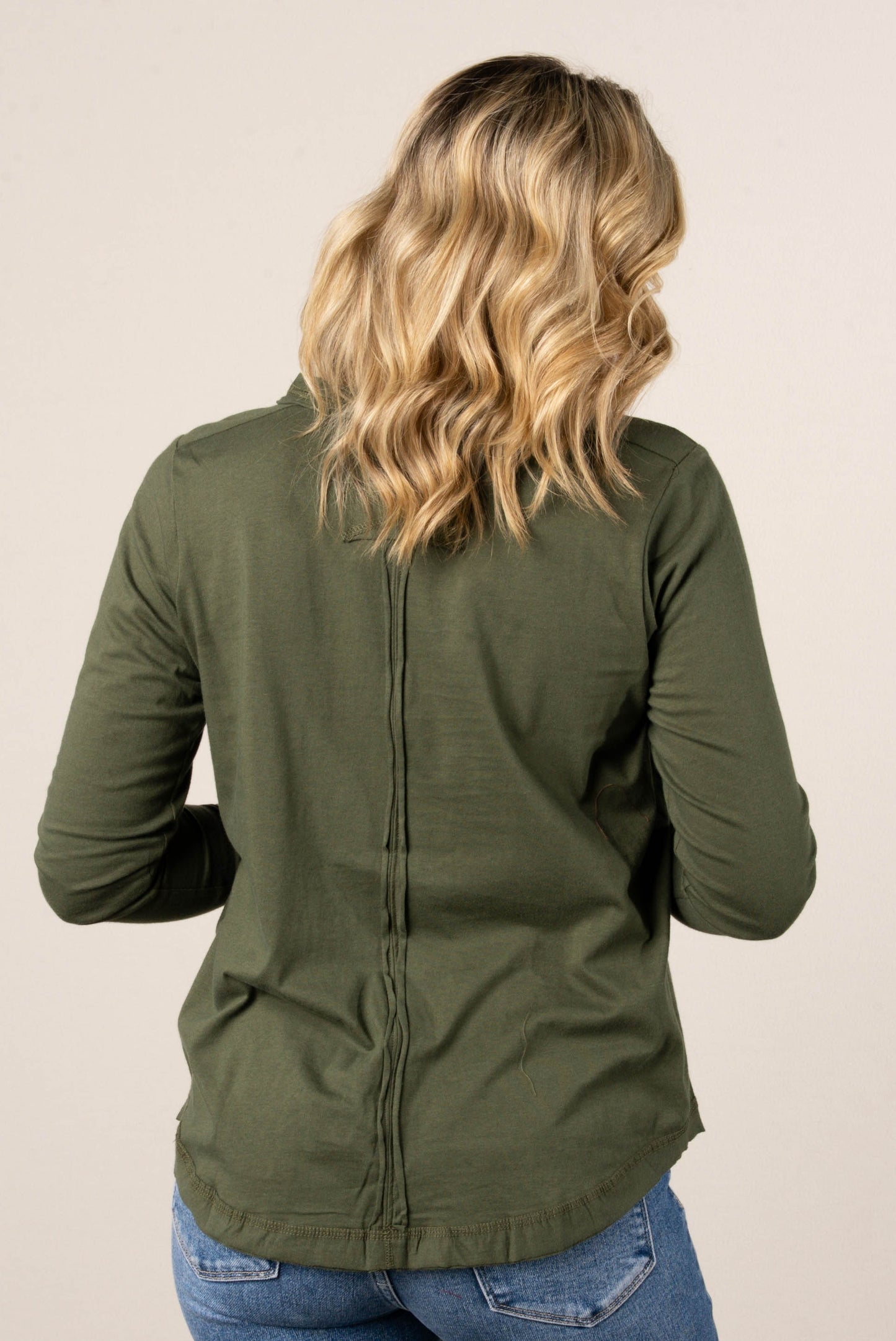 Megan Thumbhole Cuff Henley Top