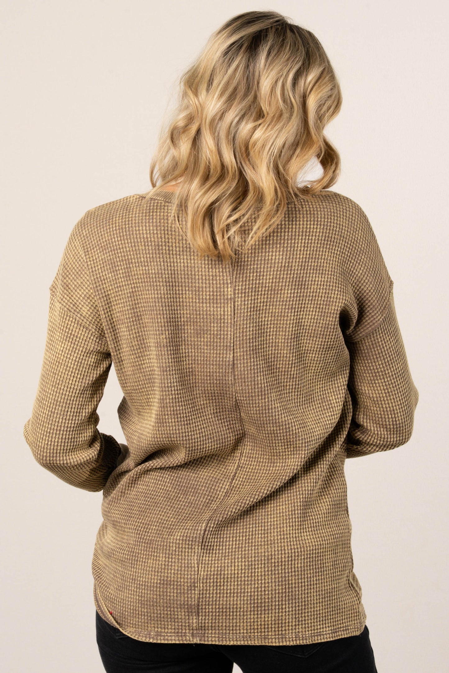 Lonnie Washed Waffle Knit Top