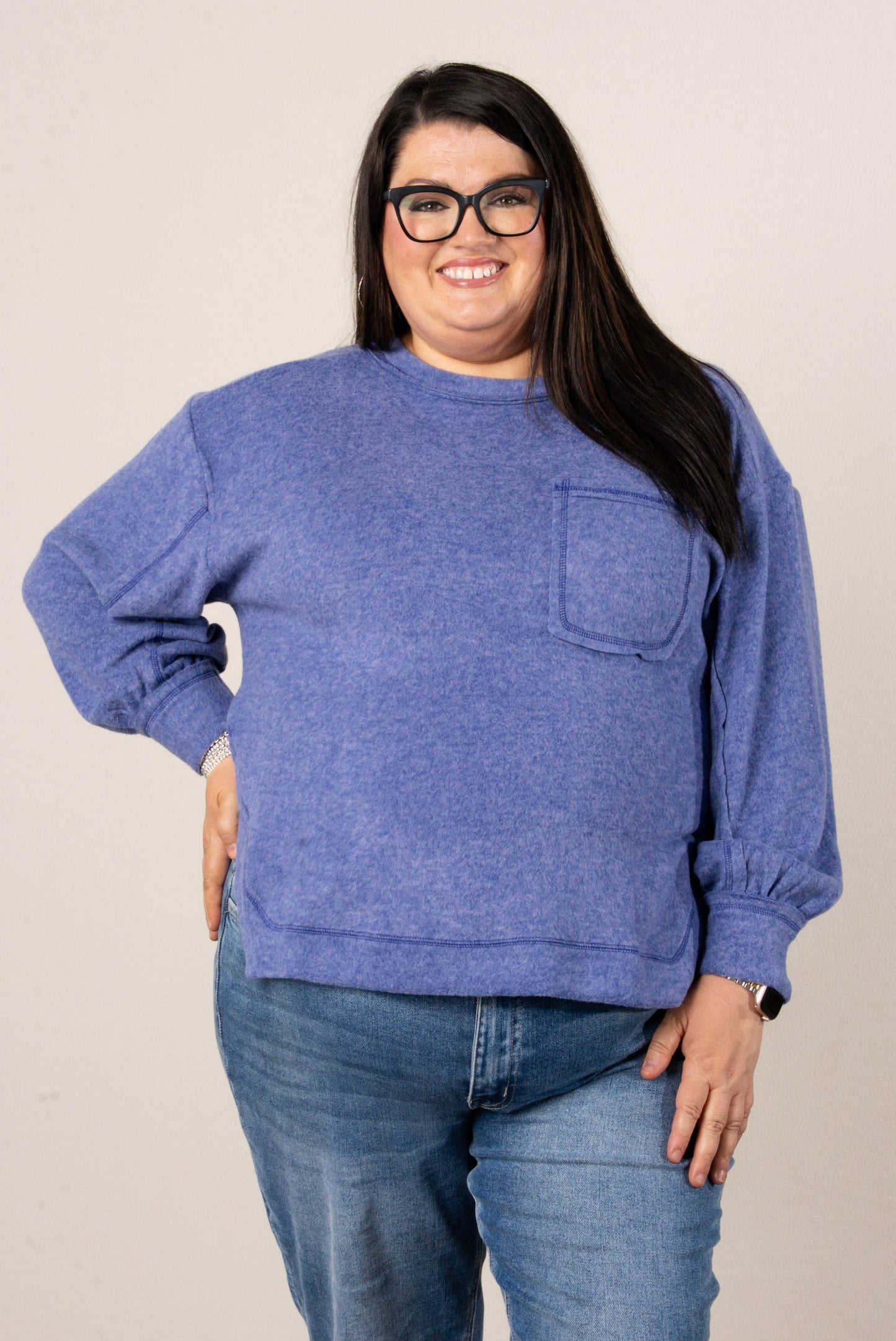 Luna Brushed Exposed Seam Sweater