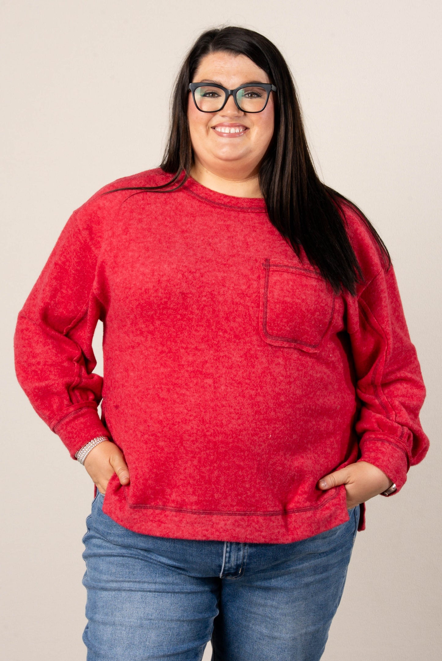 Luna Brushed Exposed Seam Sweater