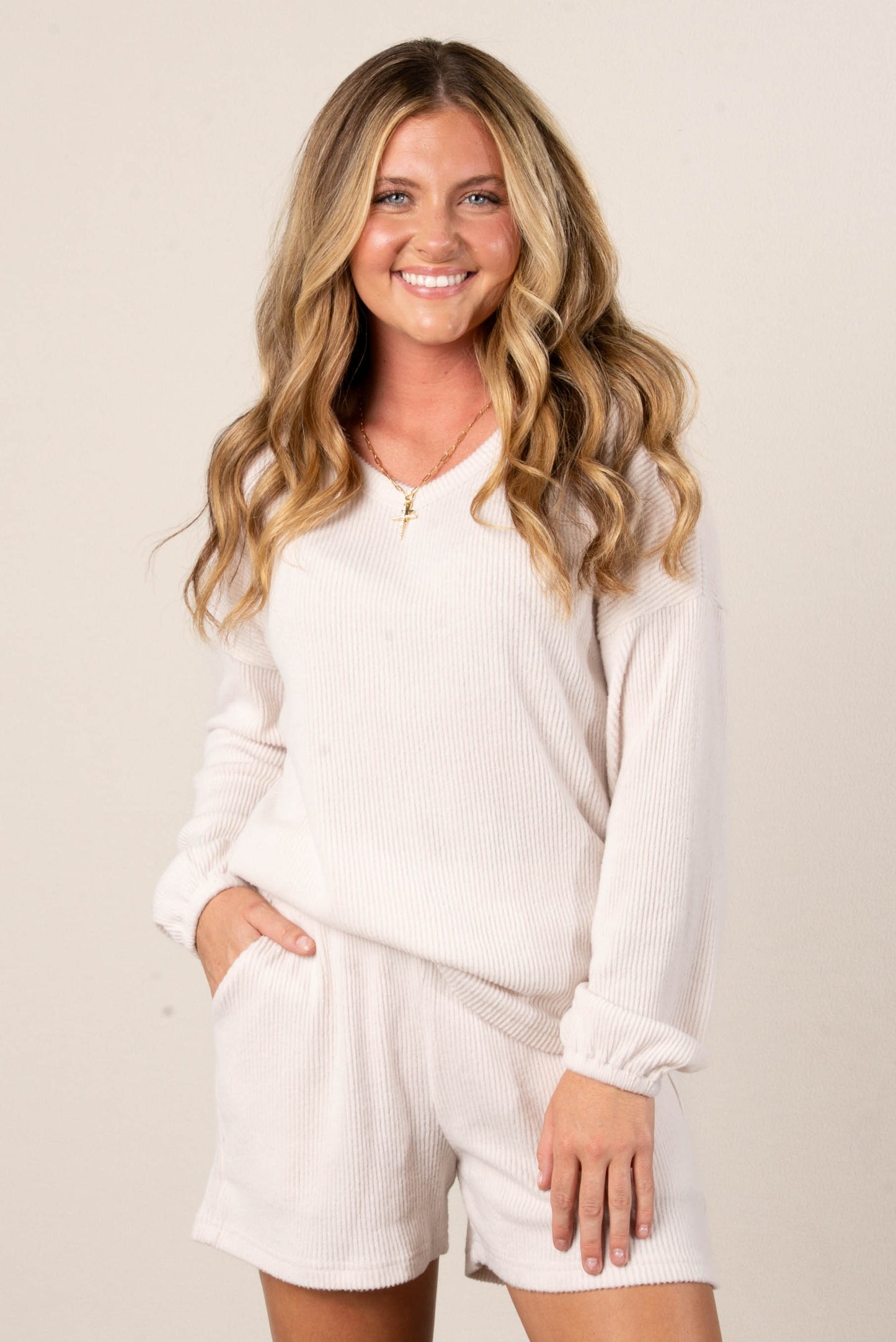 Avery Brushed Top + Shorts Lounge Set