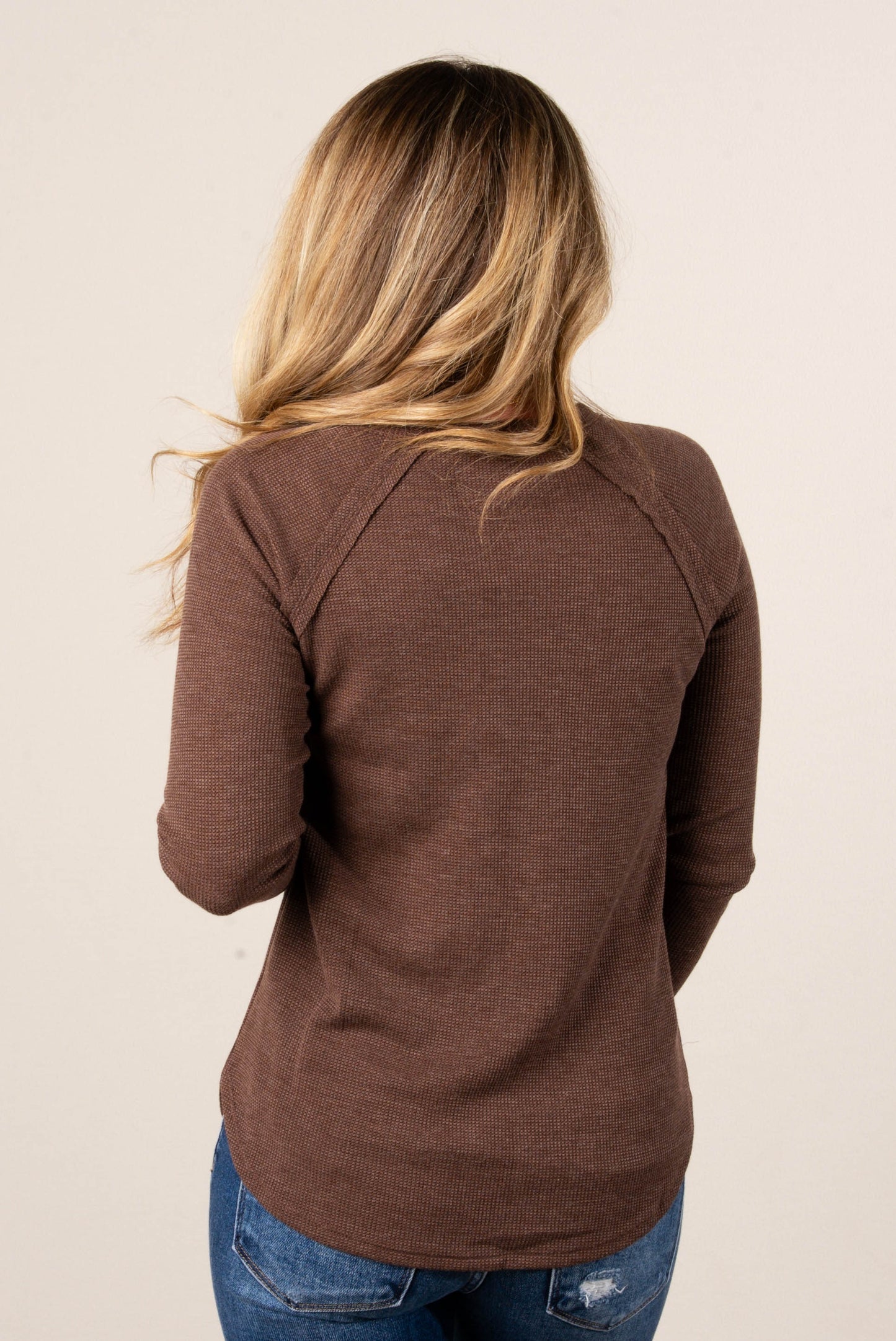 Addison Waffle Knit Raglan Top