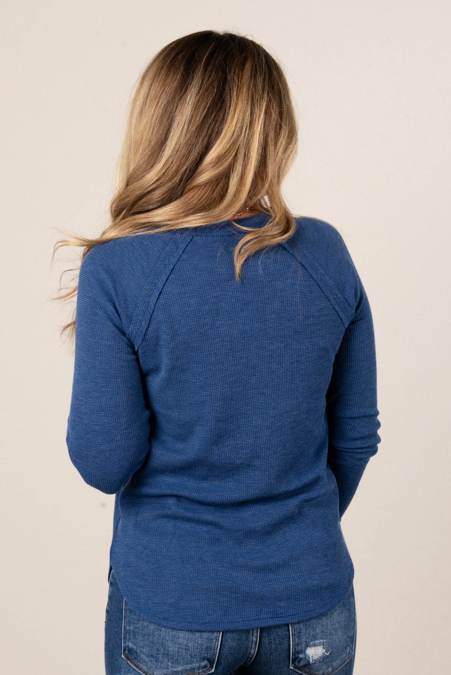 Addison Waffle Knit Raglan Top