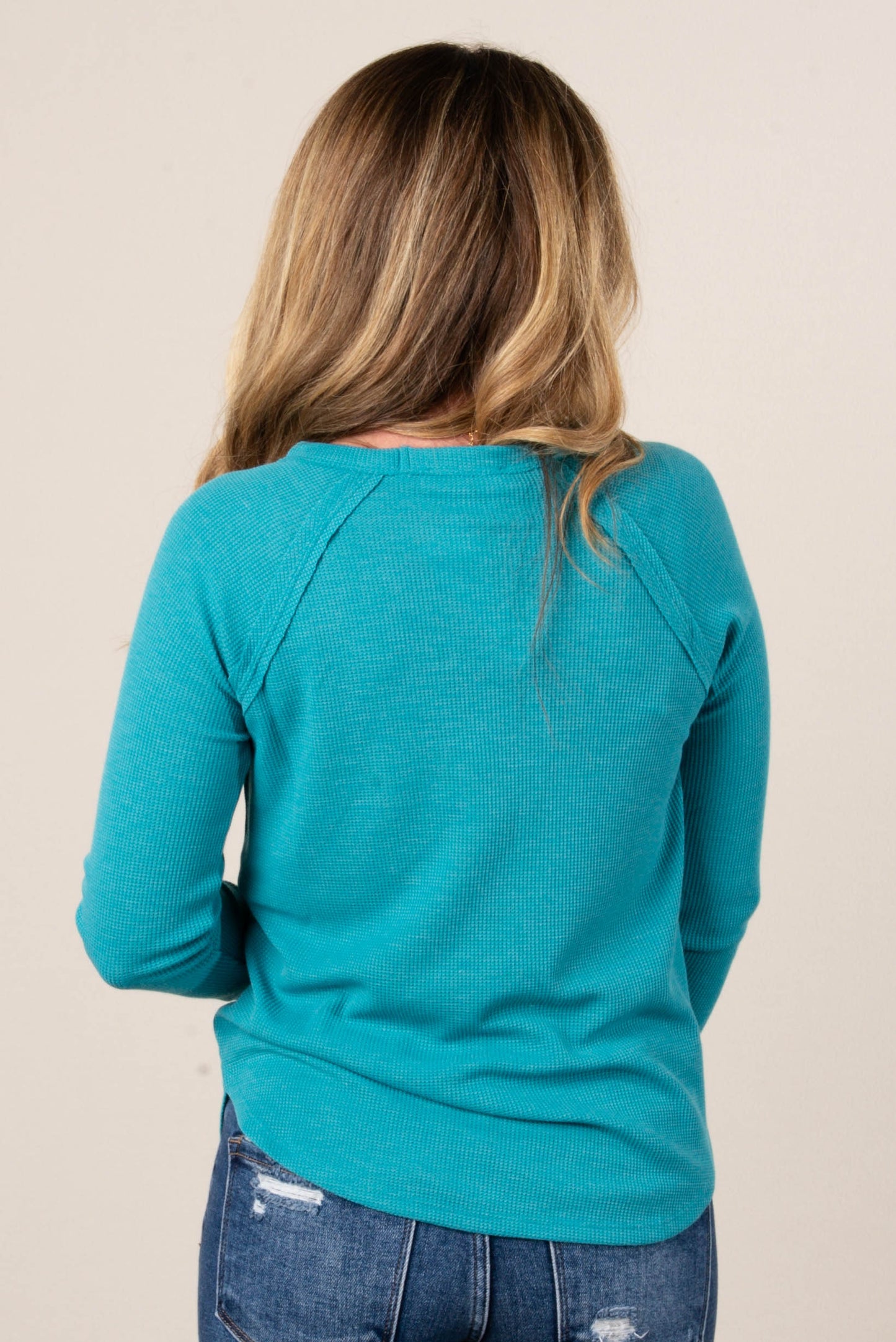 Addison Waffle Knit Raglan Top