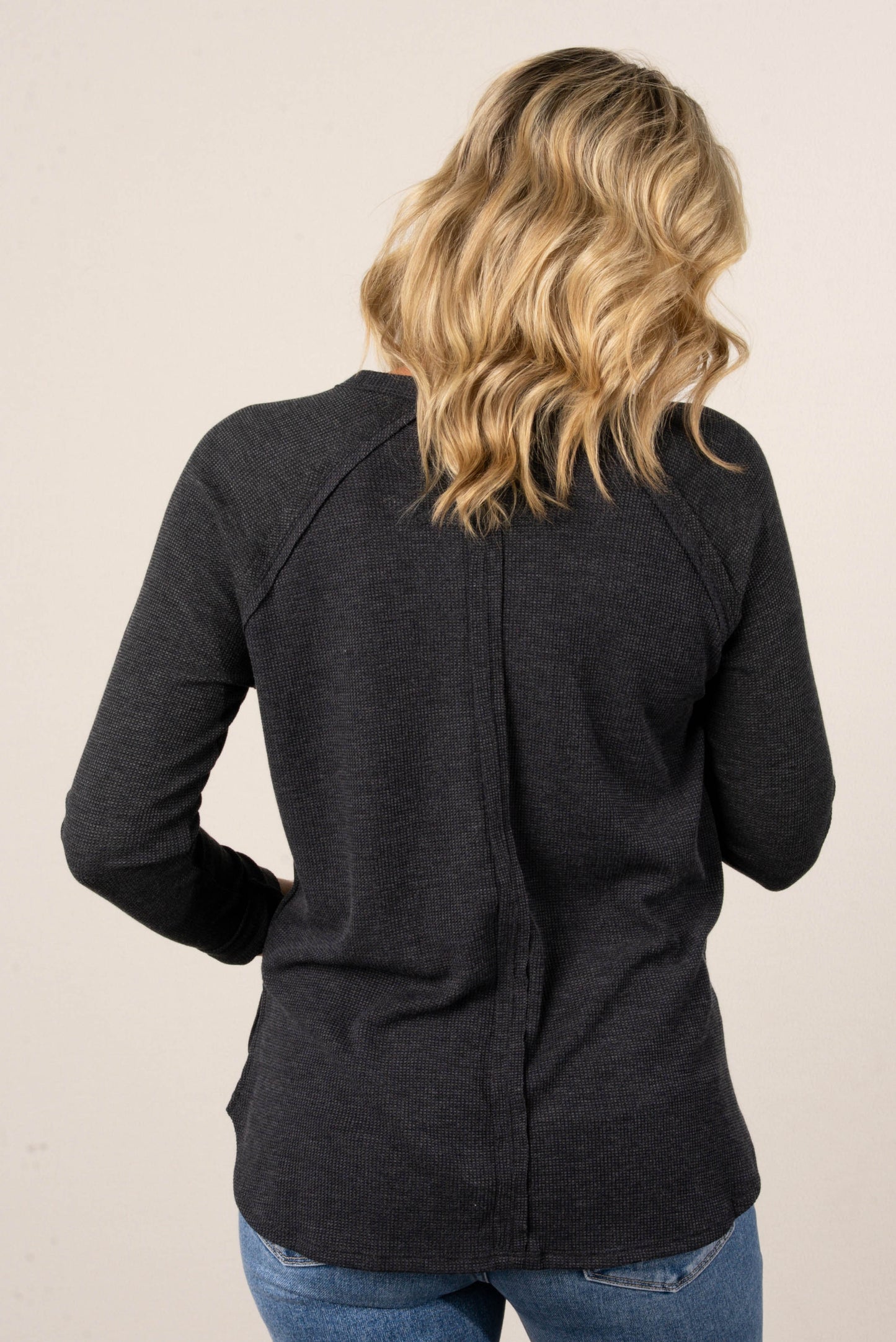 Everly Waffle Knit Raglan Top
