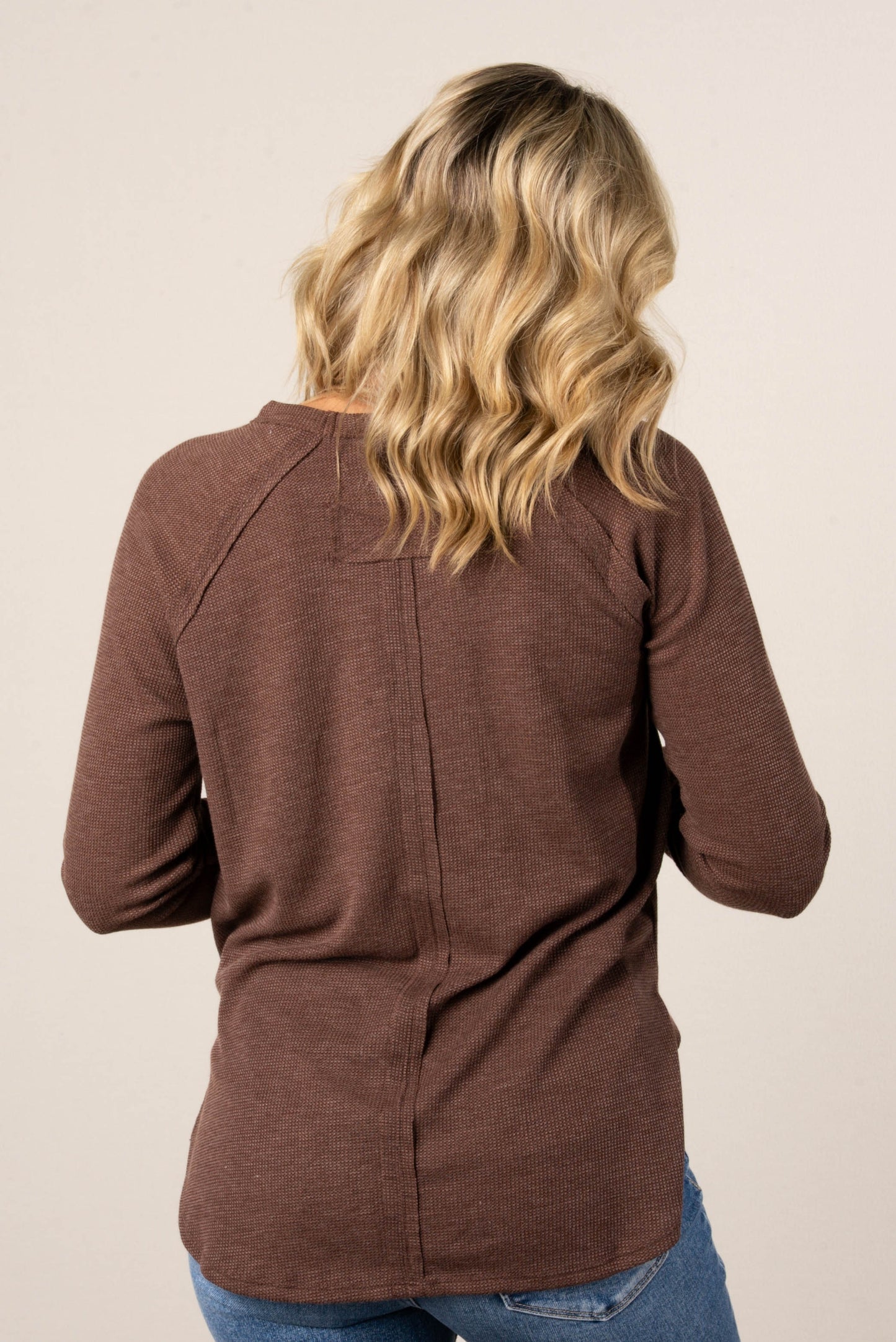 Everly Waffle Knit Raglan Top