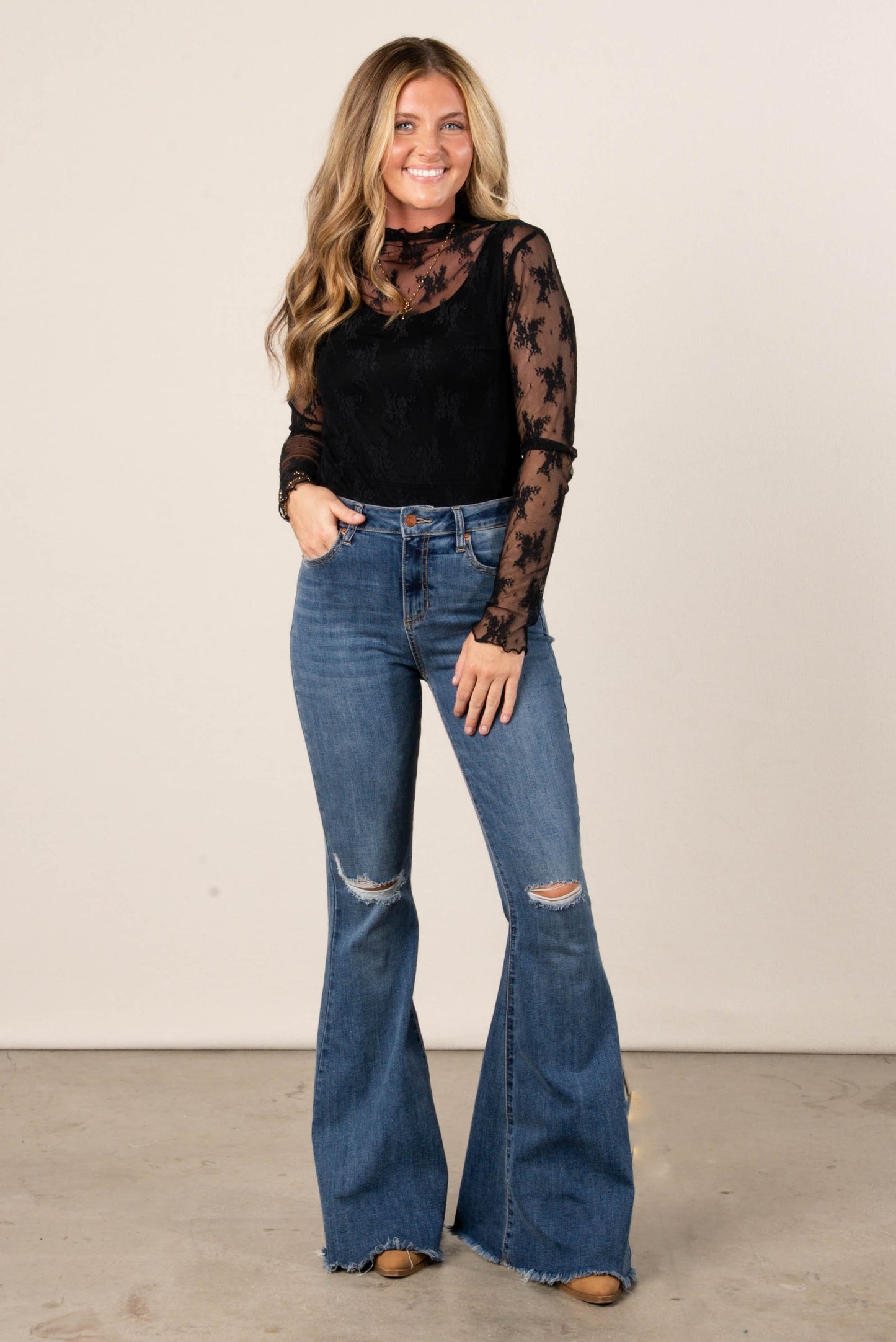 Eden Sheer Lace Layering Top