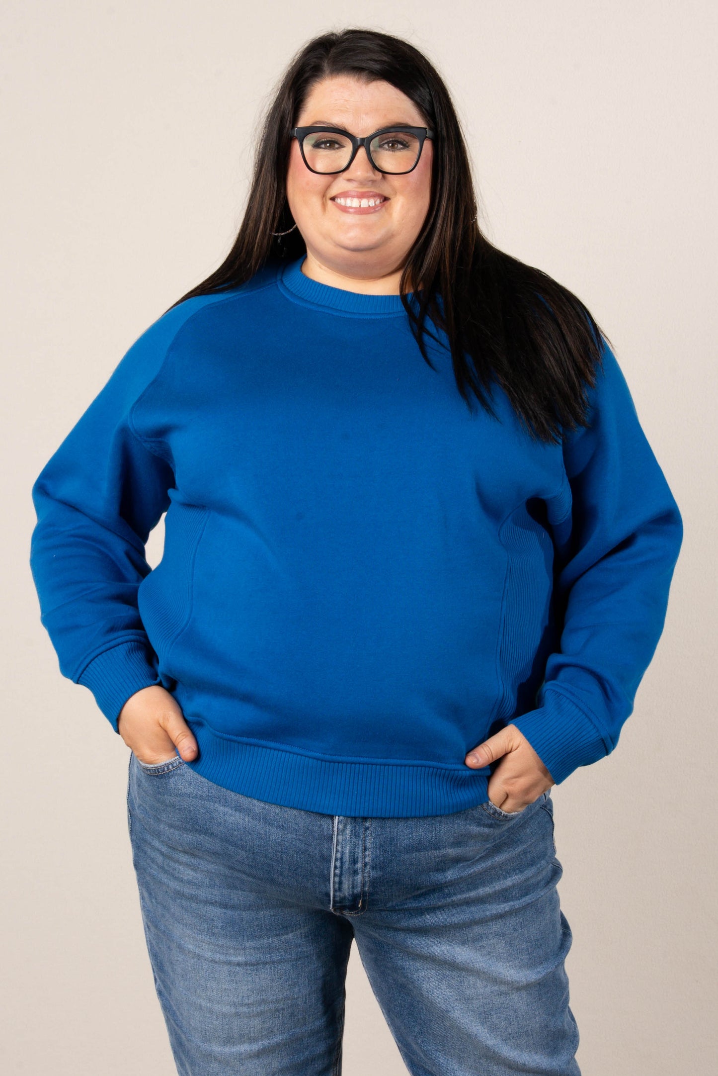 Bella Mixed Knit Raglan Sweatshirt