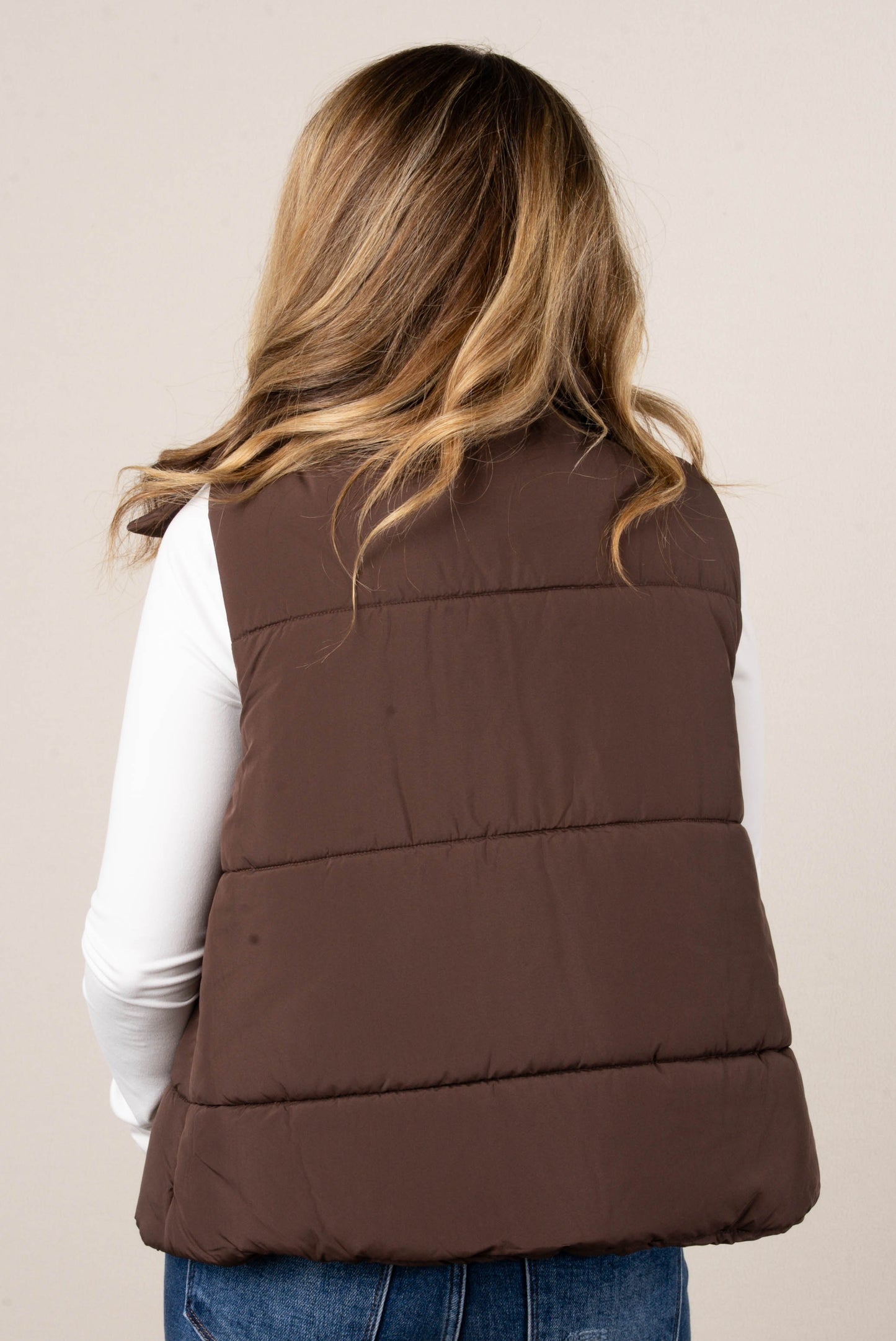 Skylar High Neck Puffer Vest
