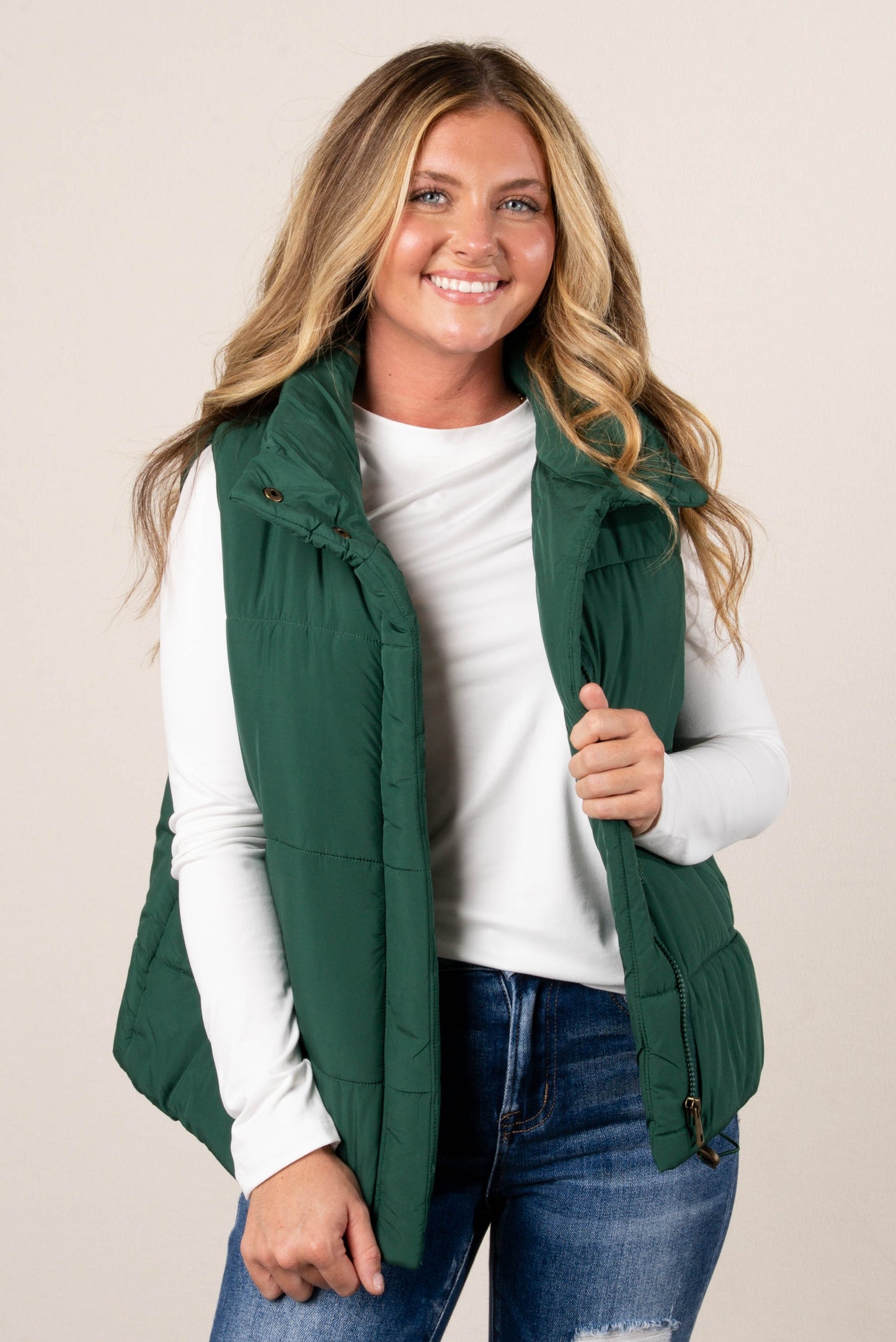 Skylar High Neck Puffer Vest