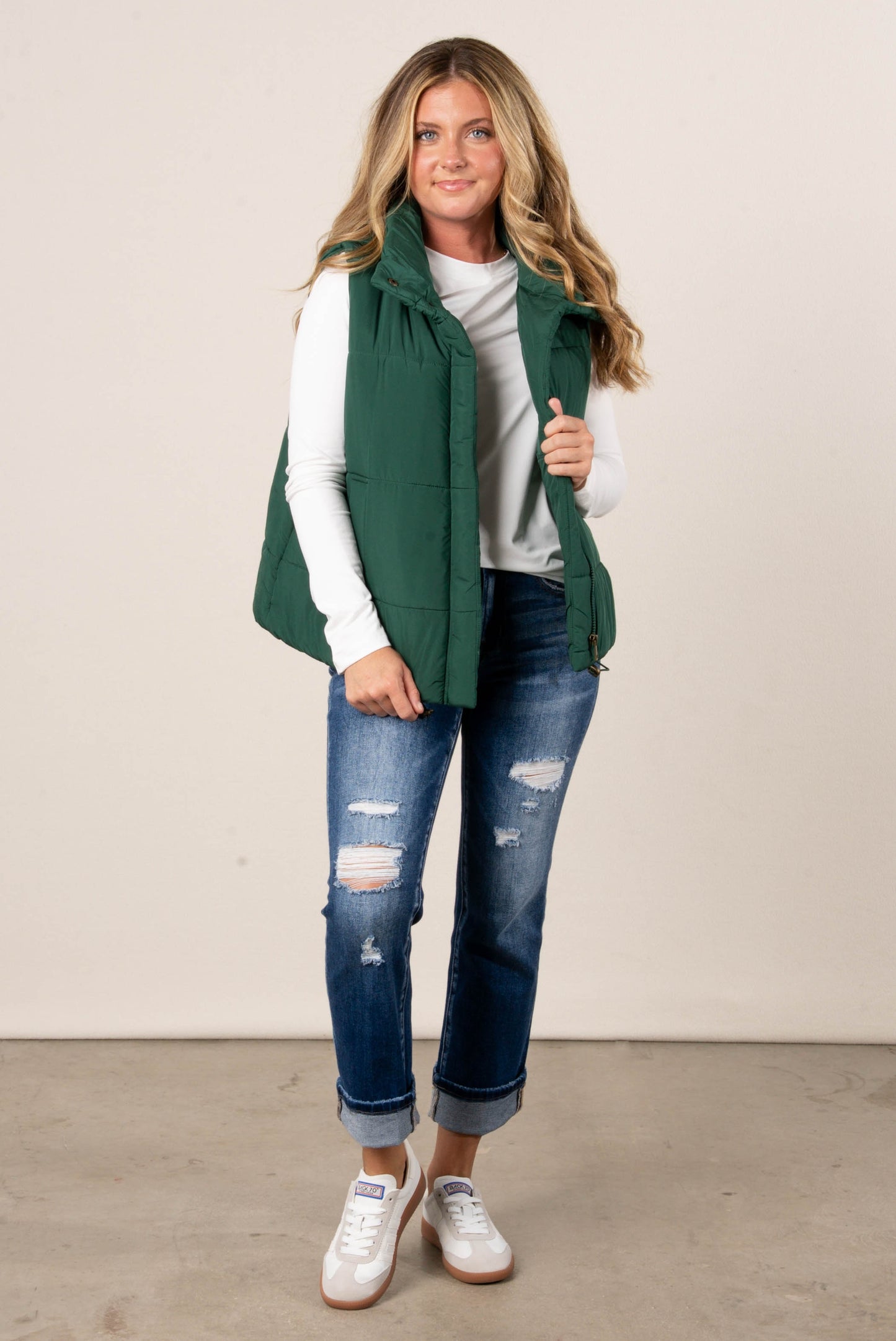 Skylar High Neck Puffer Vest