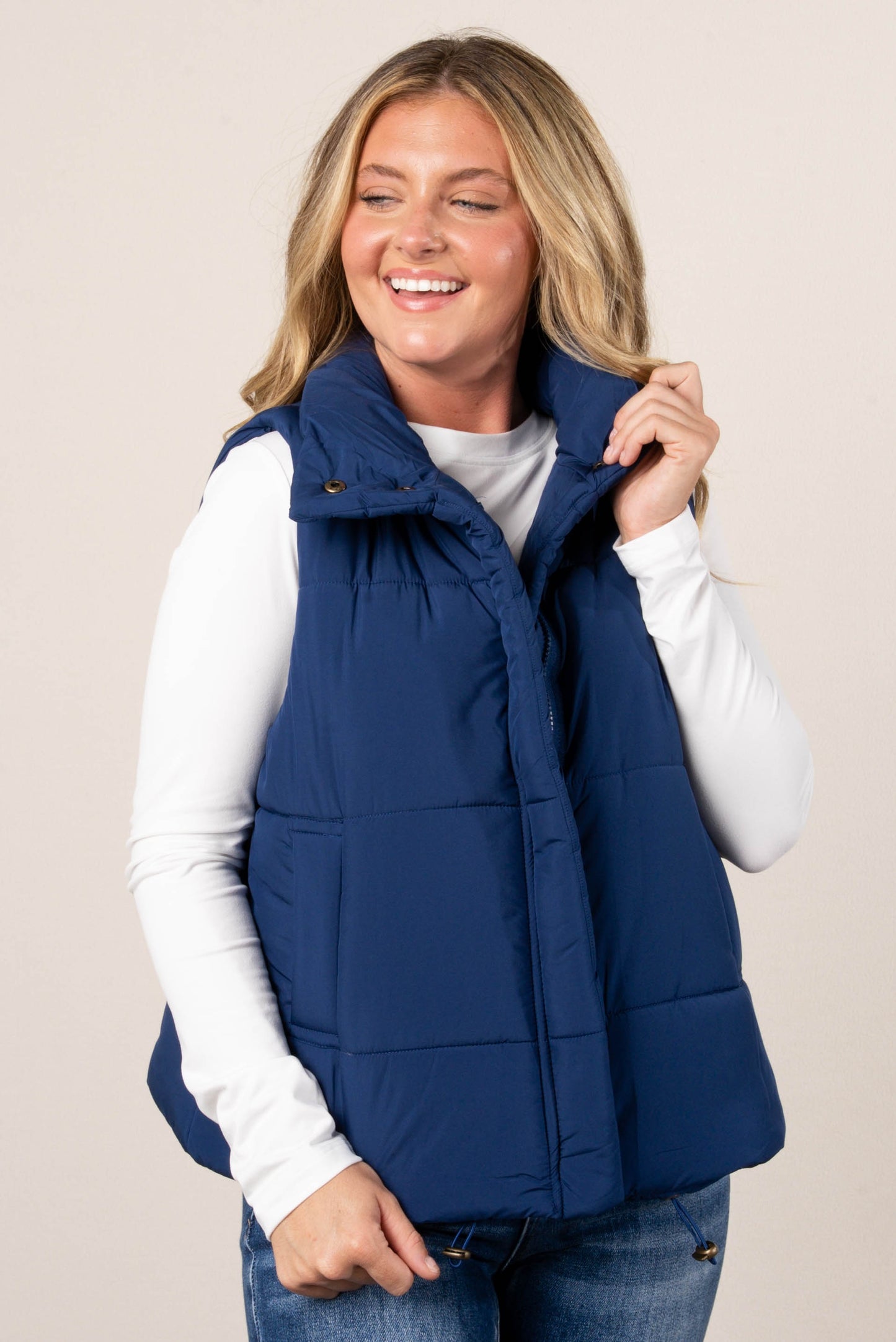 Skylar High Neck Puffer Vest