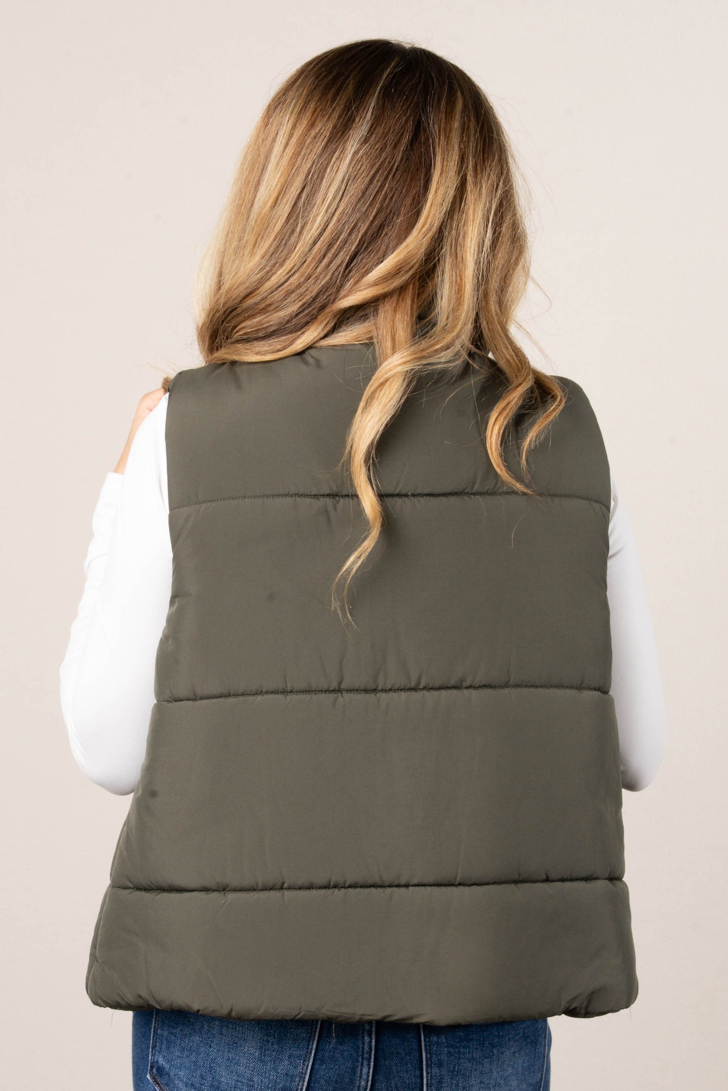 Skylar High Neck Puffer Vest
